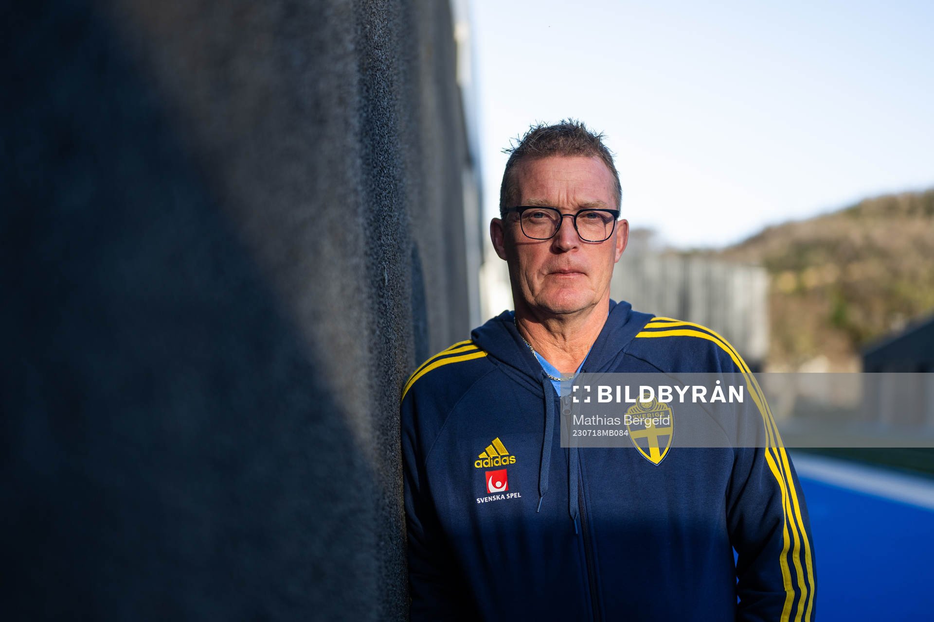 Goalkeeper coach Leif Troedsson of the Swedish women's