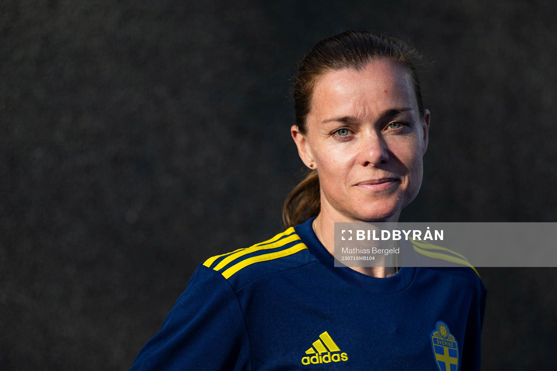 Equipment manager Sara Thunebro of the Swedish women's