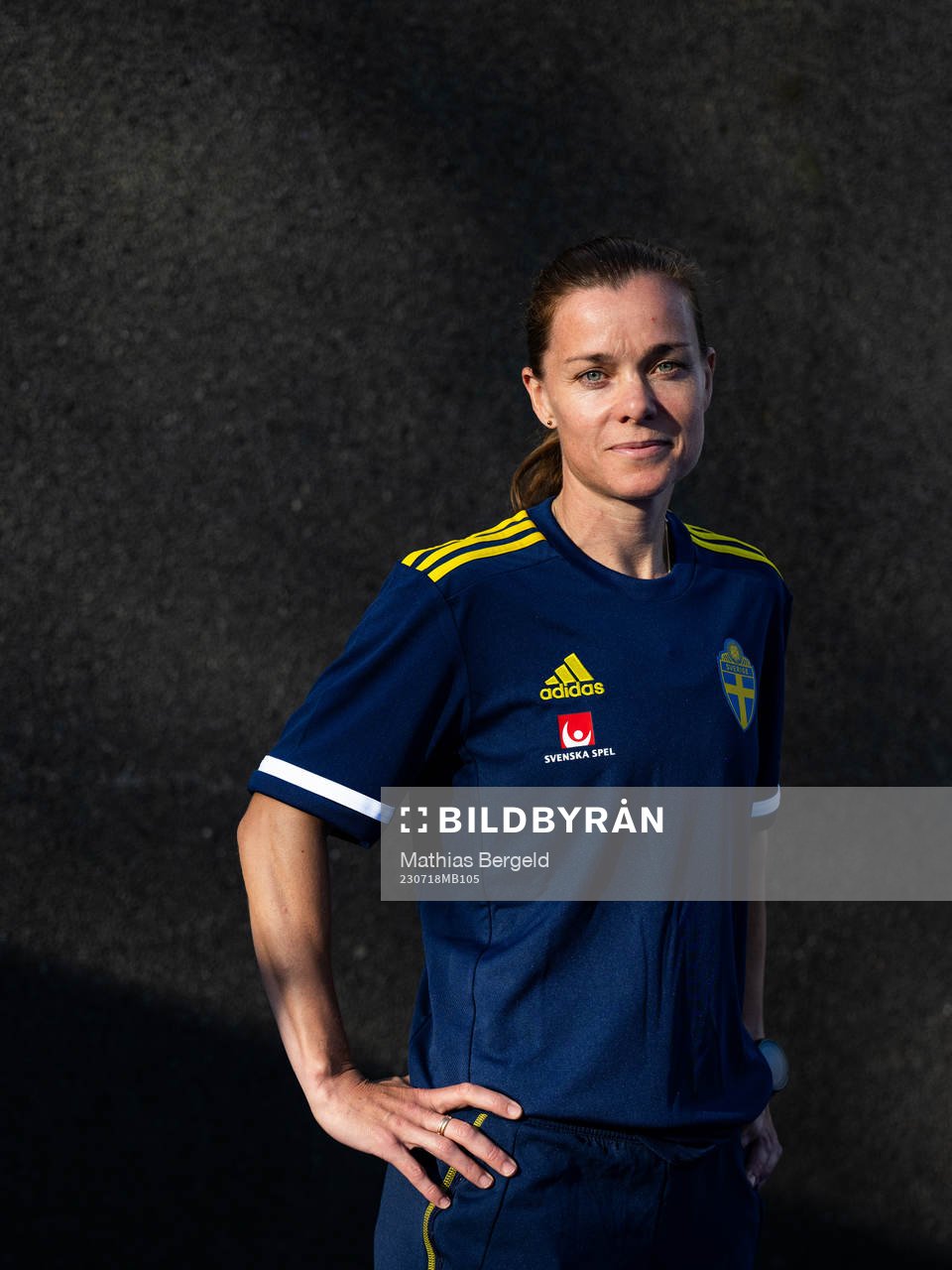 Equipment manager Sara Thunebro of the Swedish women's