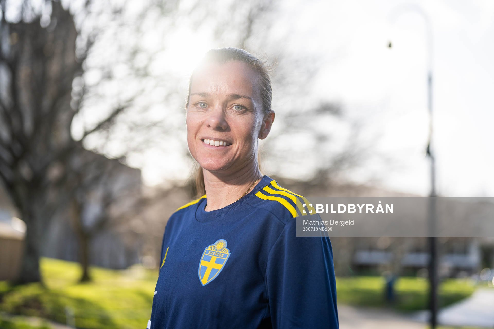 Equipment manager Sara Thunebro of the Swedish women's