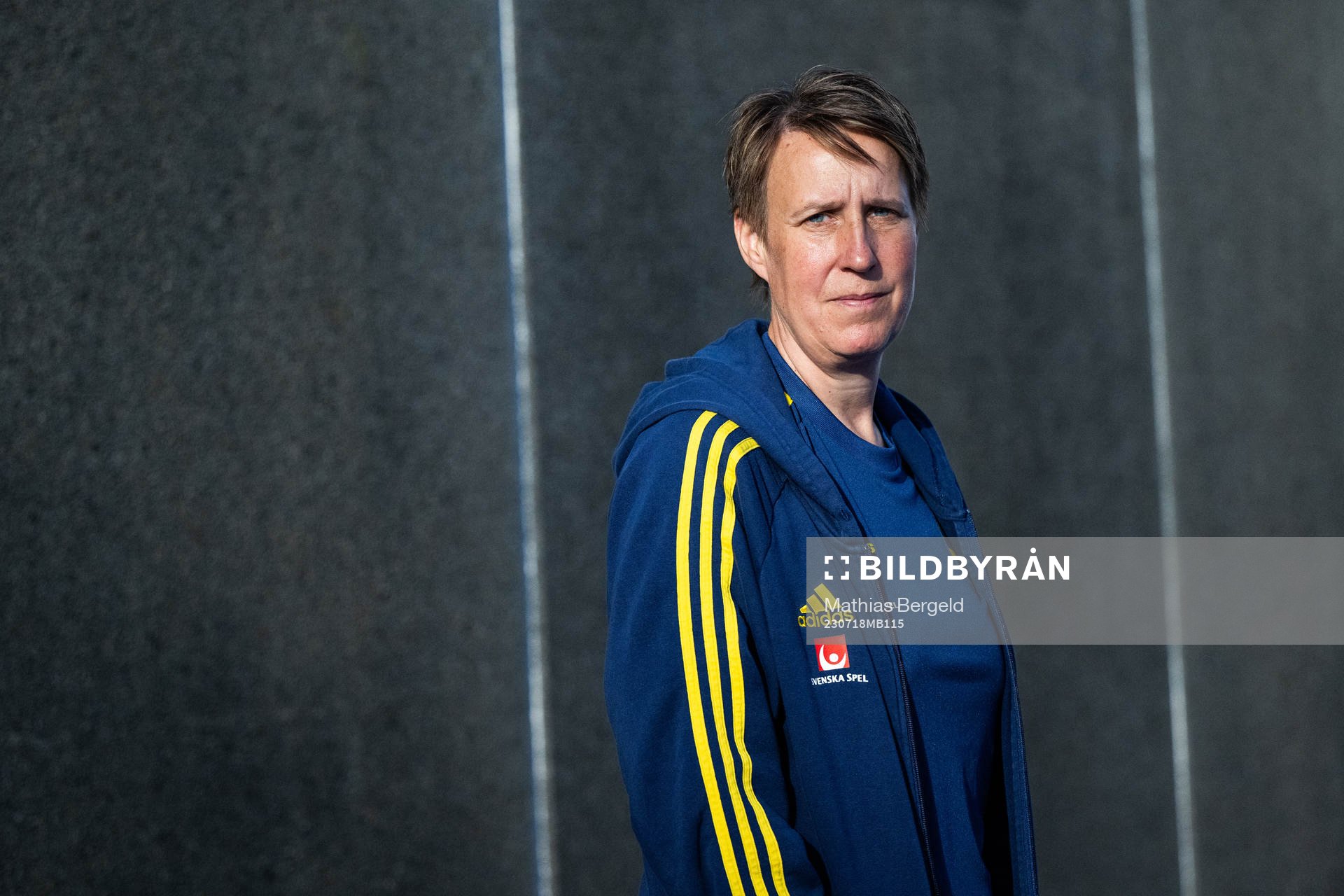 Equipment manager Jessica Karlsson of the Swedish women's national football team poses for a portrait at a press event ahead of the FIFA Women's World Cup on July 18, 2023 in Upper Hutt.