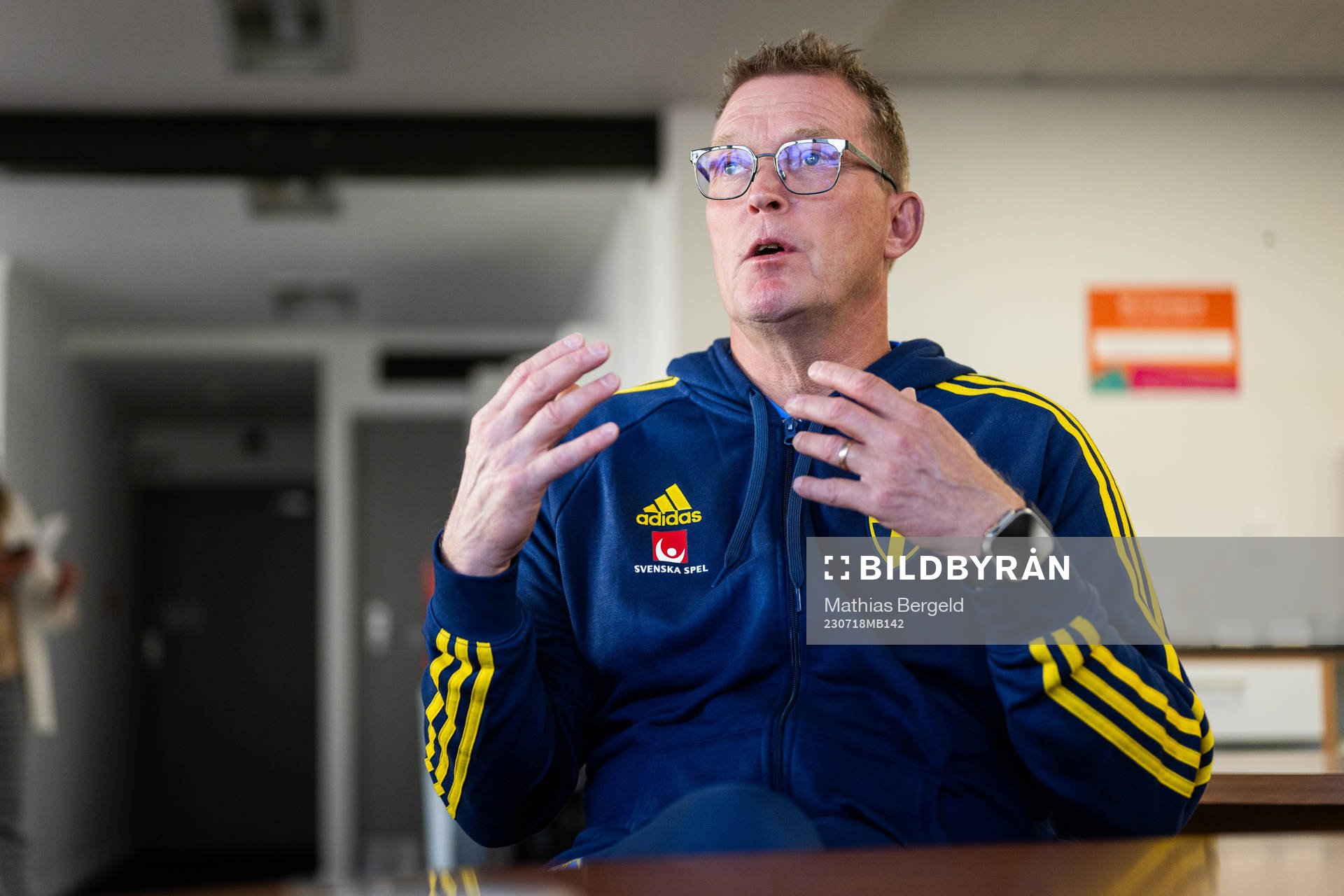 Goalkeeper coach Leif Troedsson of the Swedish women's