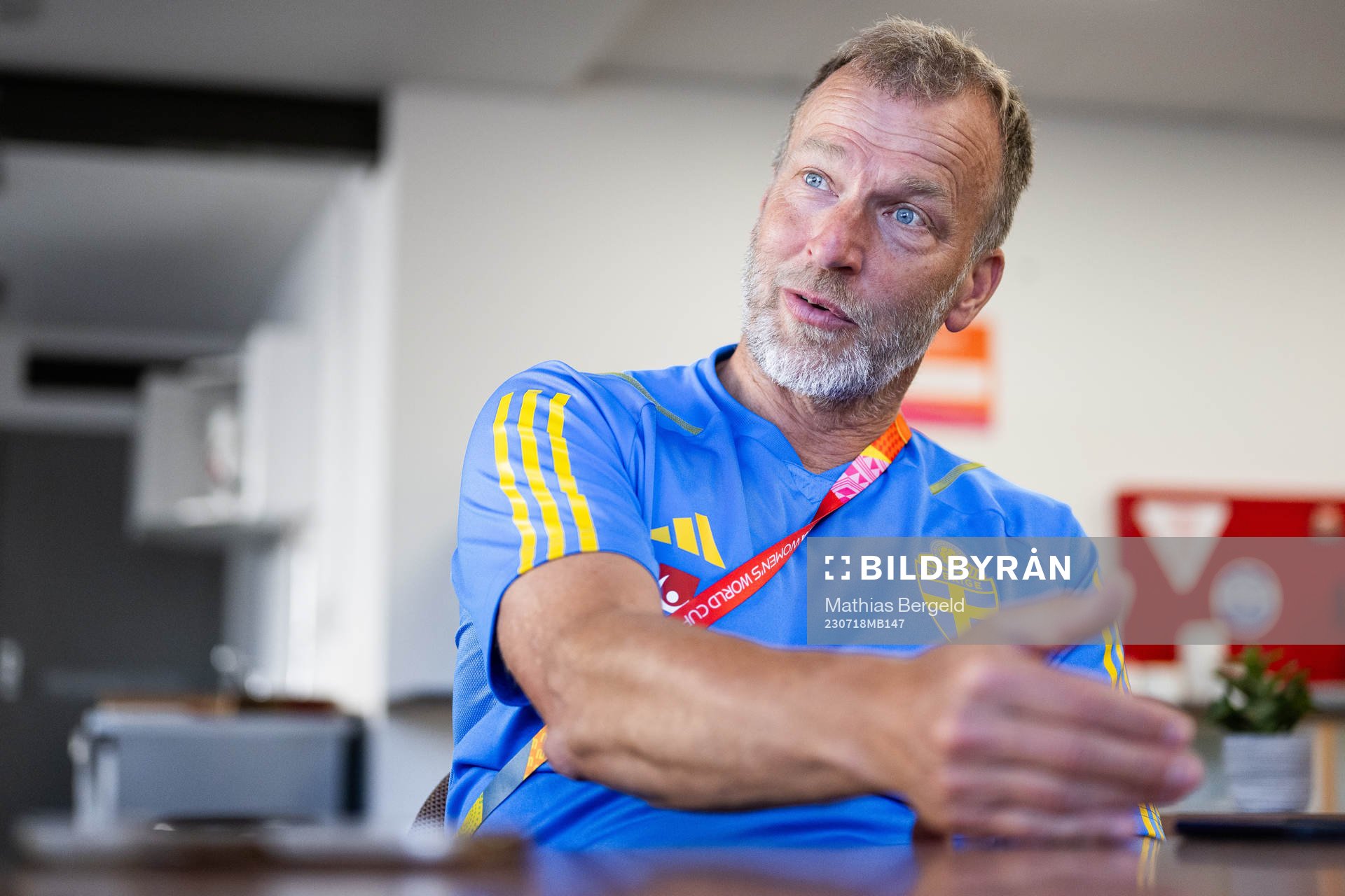 Physiotherapist Pontus Ekblom of the Swedish women's