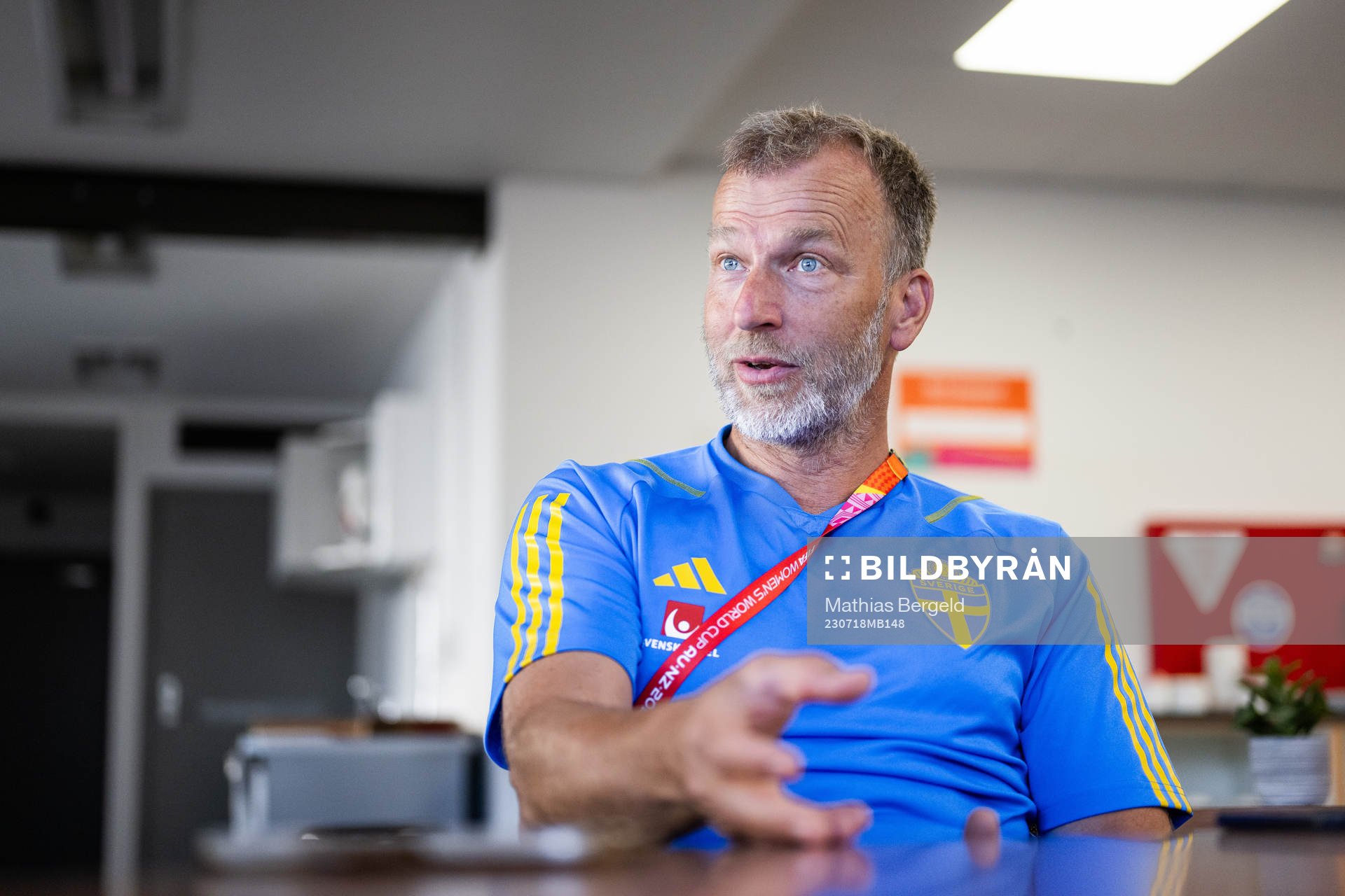 Physiotherapist Pontus Ekblom of the Swedish women's