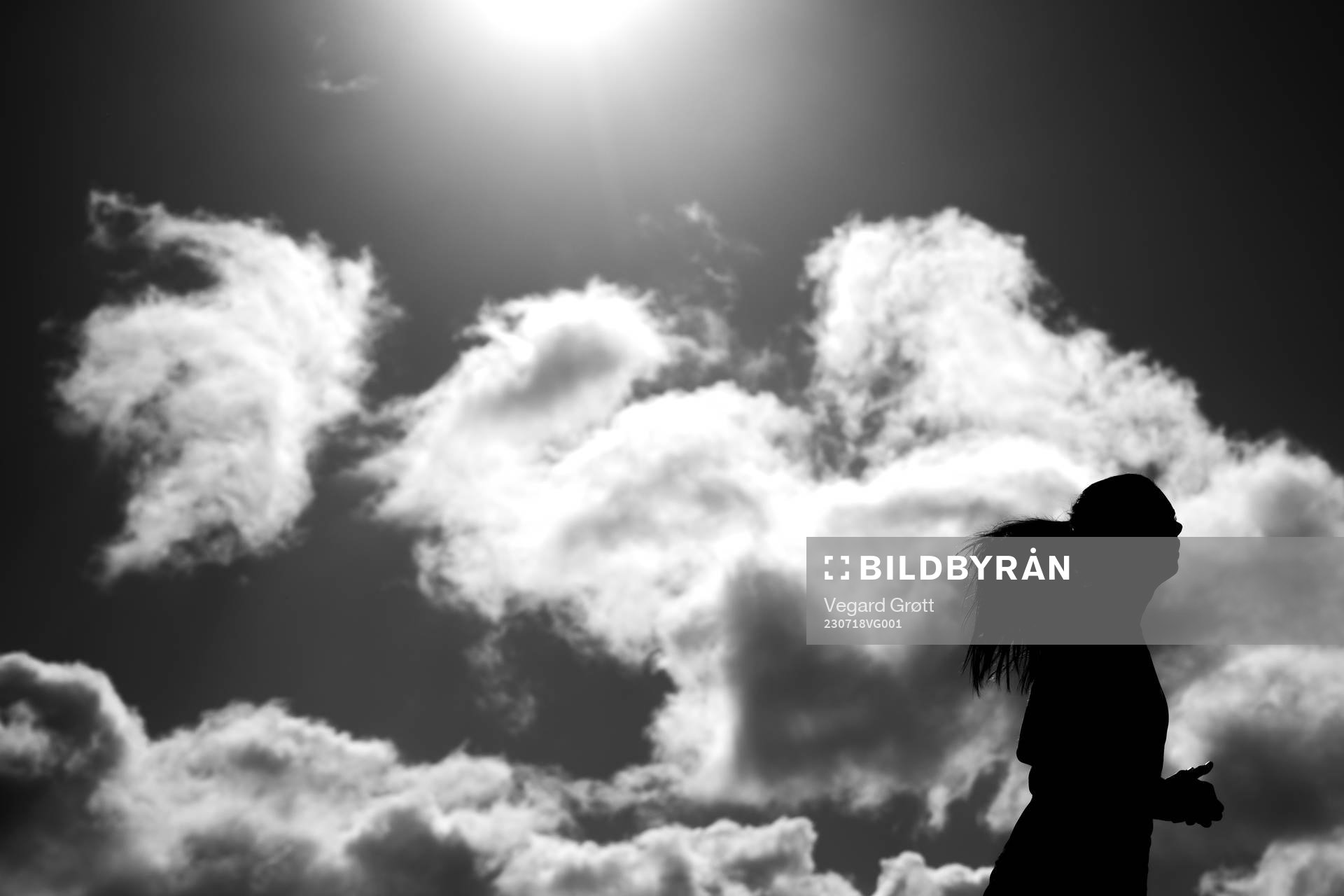 The silhouette of Ingrid Syrstad Engen of the Norwegian