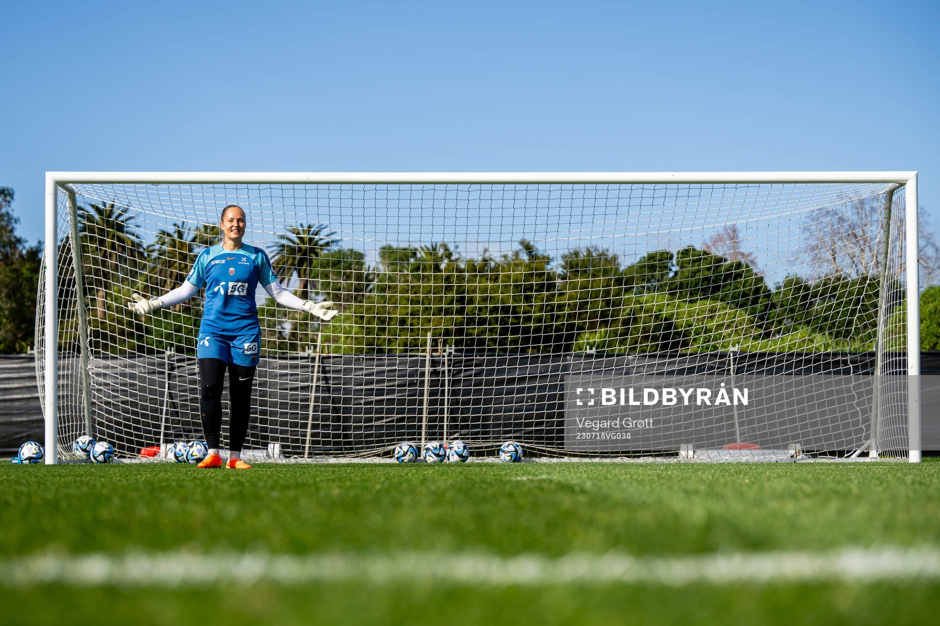 Goalkeeper Aurora Mikalsen of the Norwegian women’s