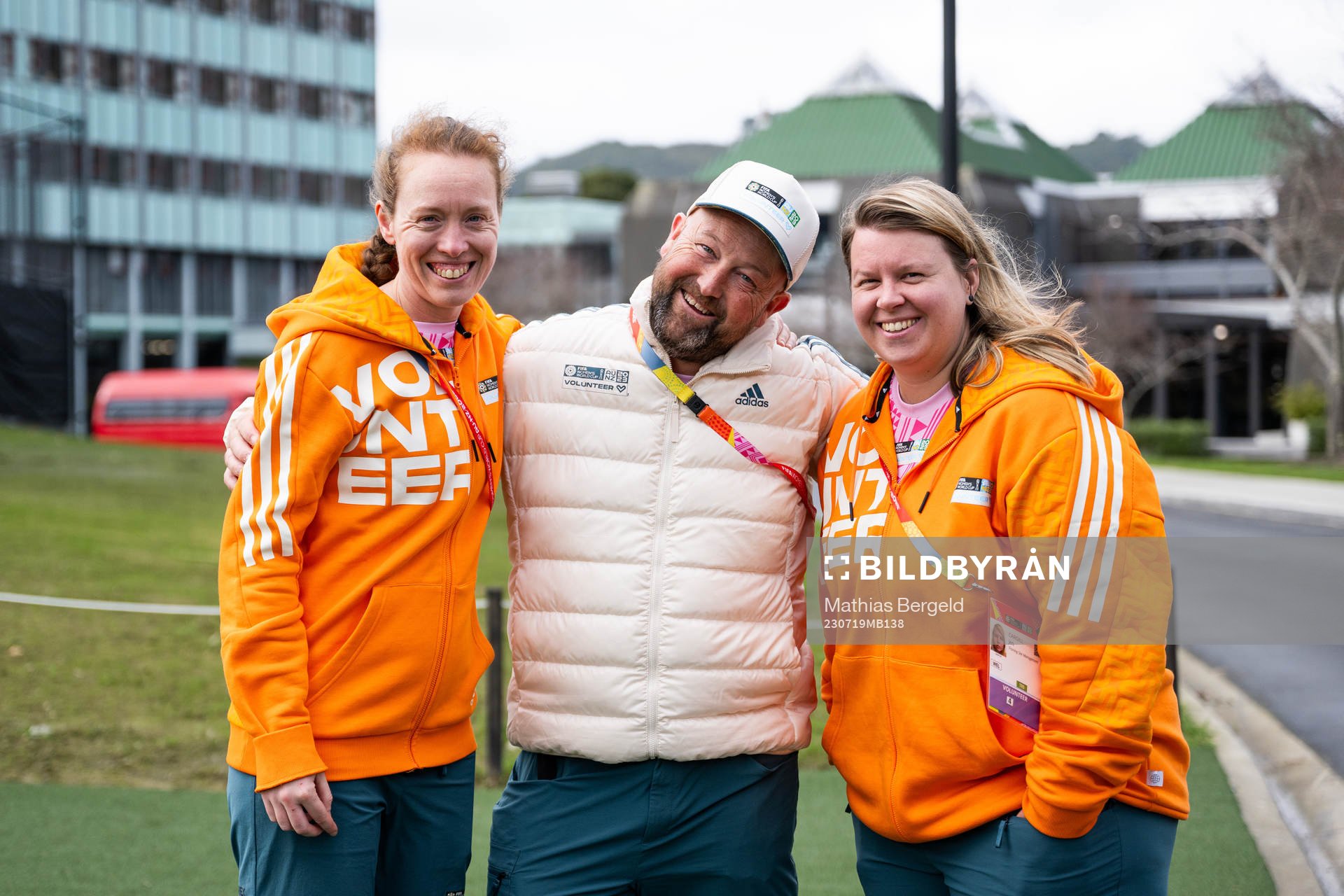Volunteers at a training session with the Swedish women's