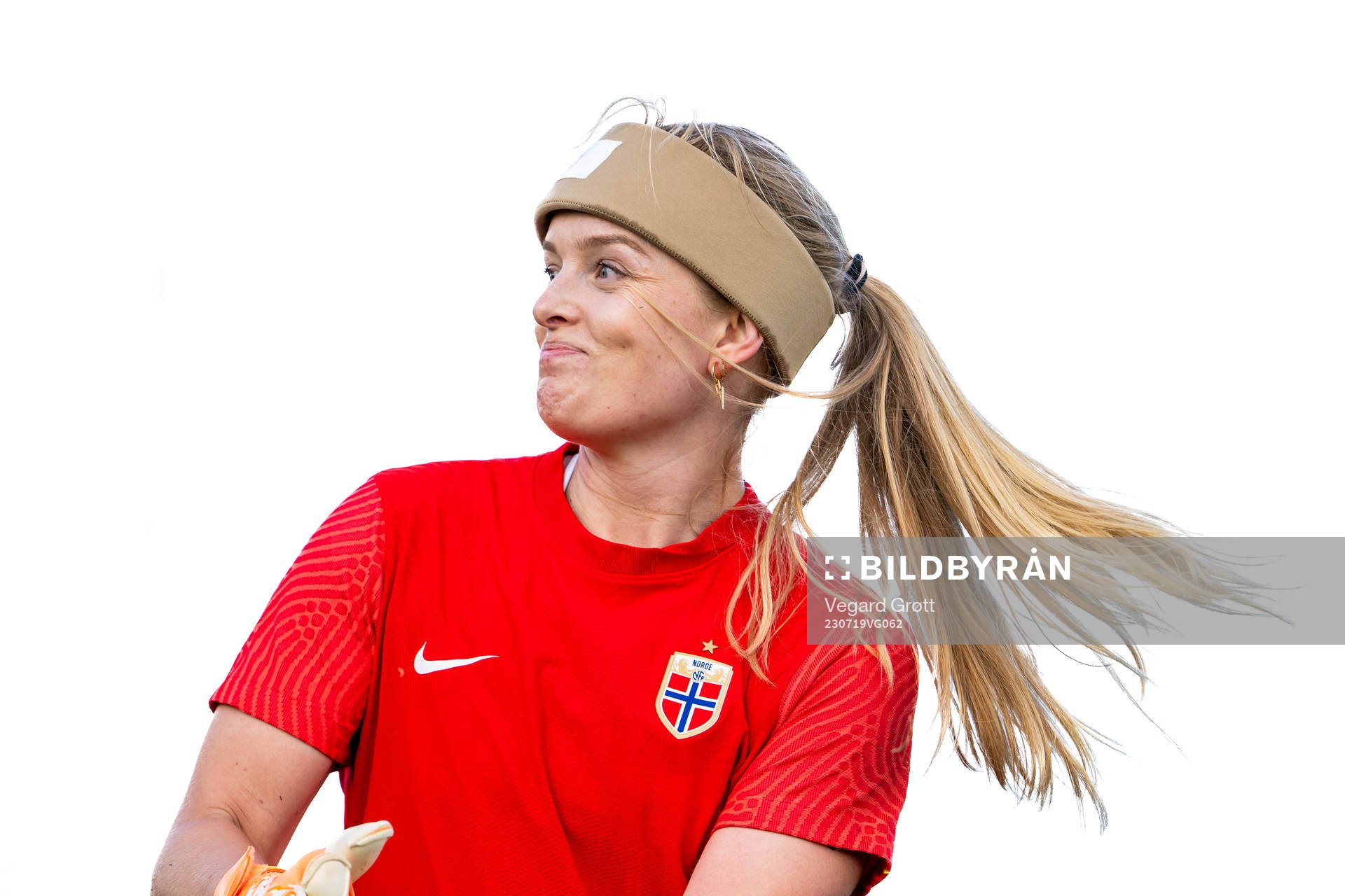Goalkeeper Guro Pettersen of the Norwegian women’s