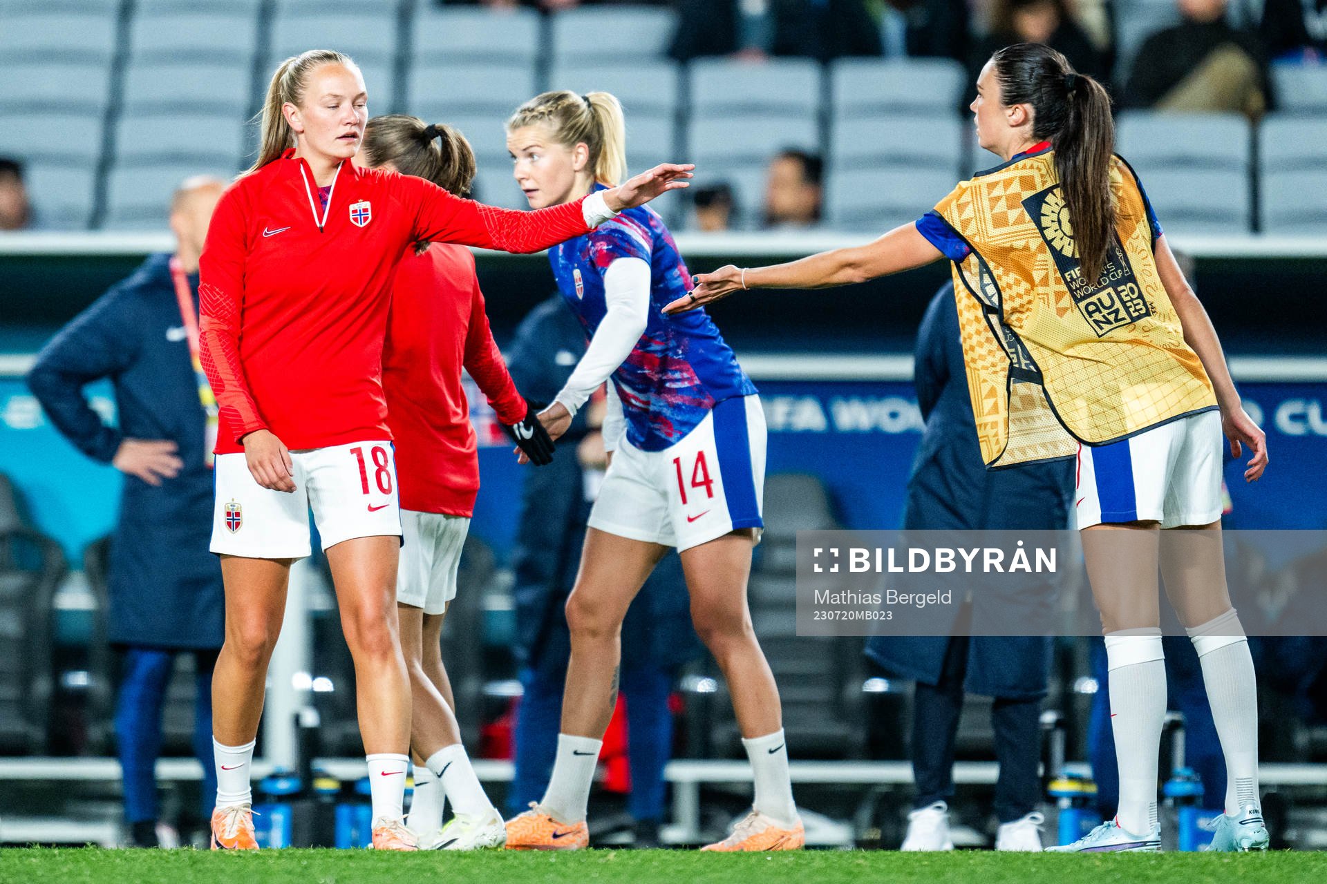 of Norway Frida Maanum, Ada Hegerberg  and Ingrid Syrstad