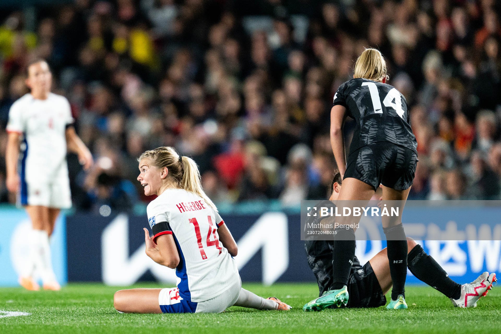 Ada Hegerberg of Norway reacts