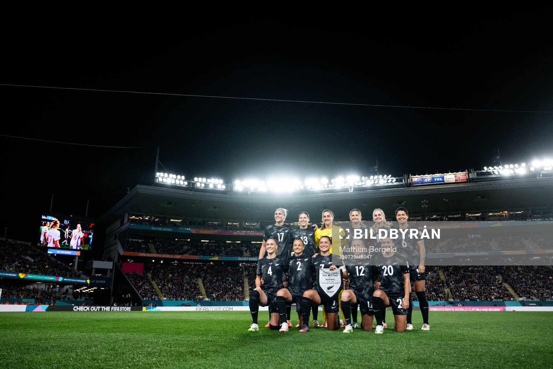 The starting eleven of New Zealand