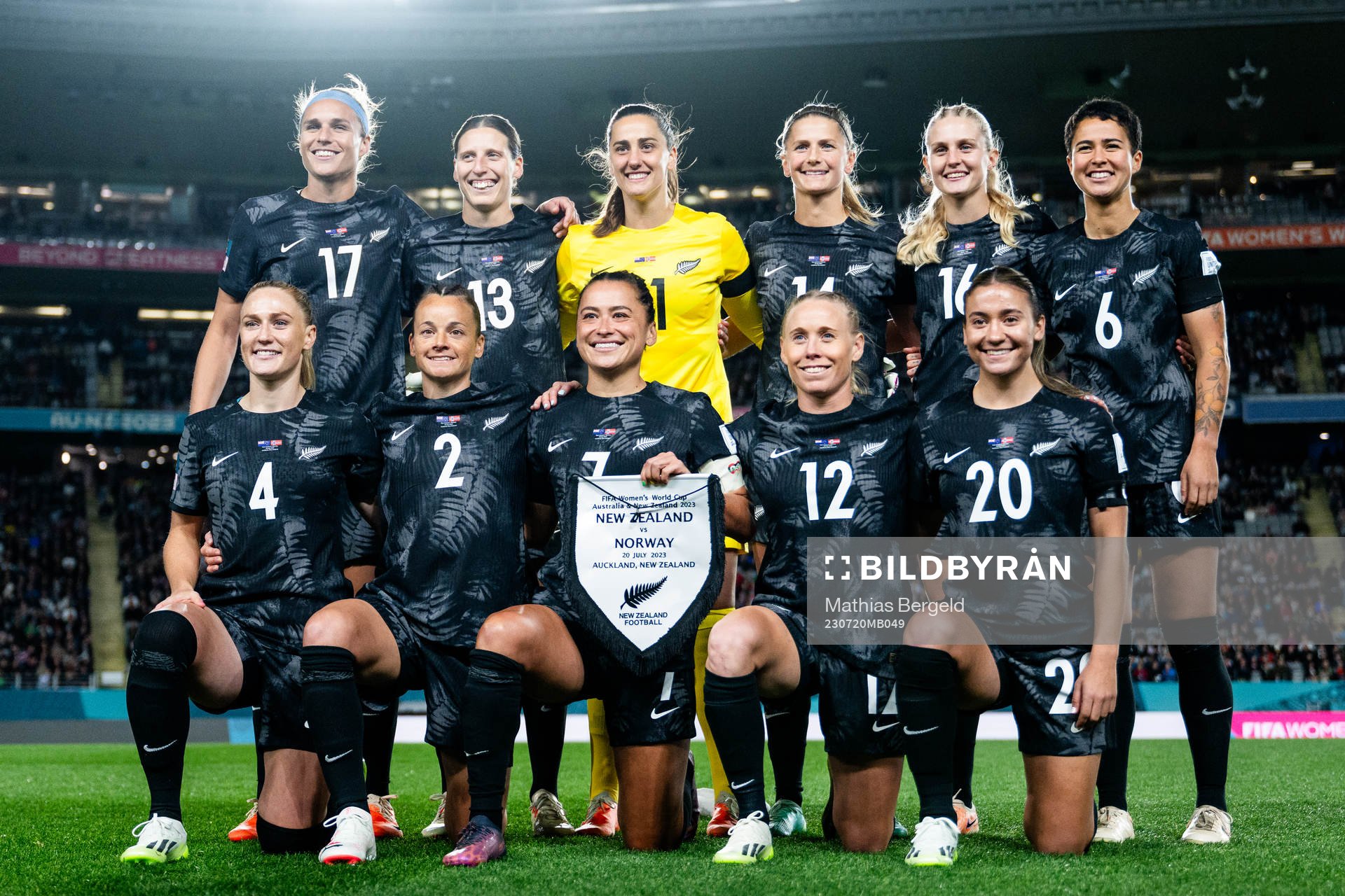 The starting eleven of New Zealand