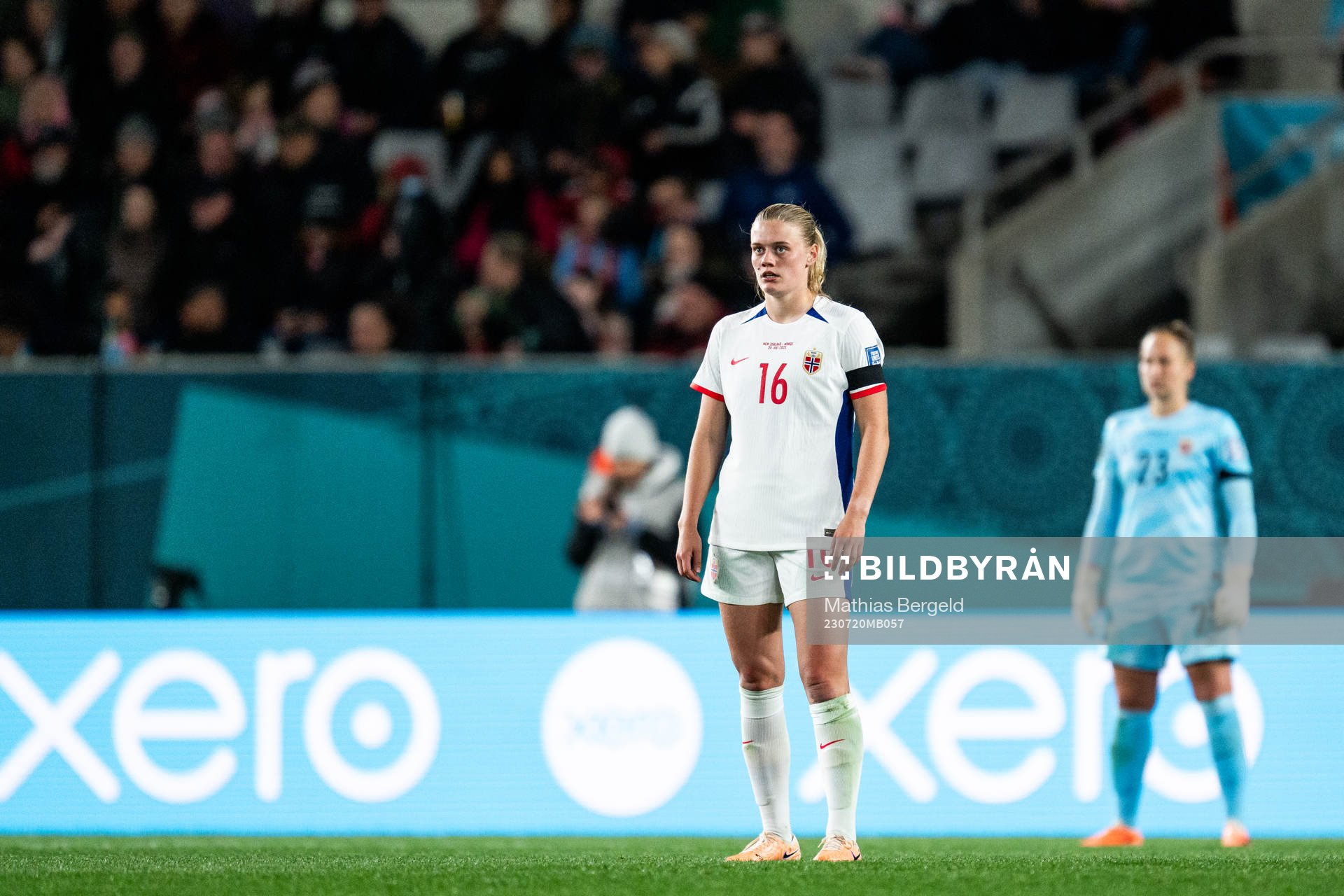Mathilde Harviken of Norway looks dejected