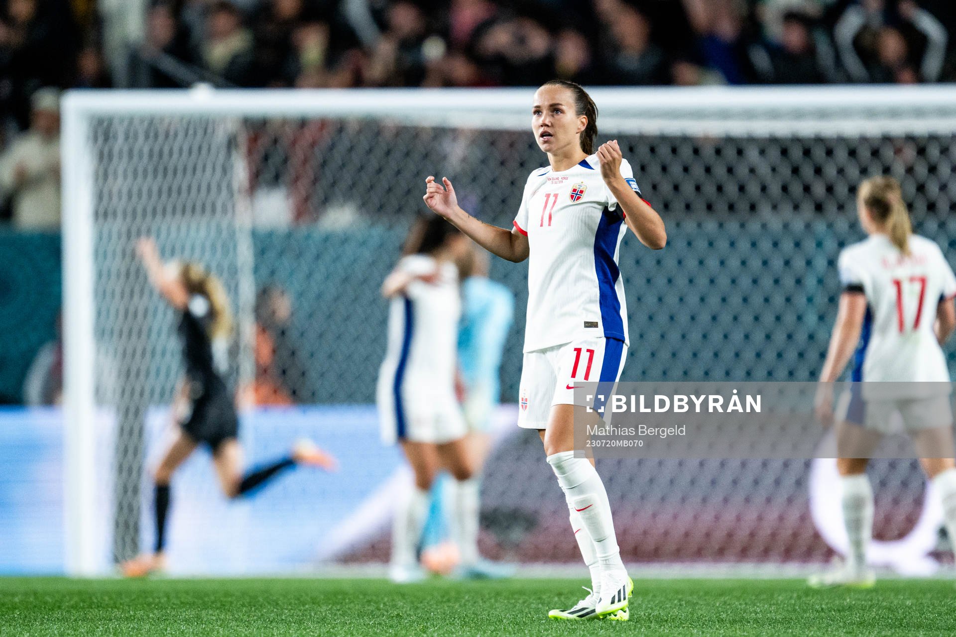 Guro Reiten of Norway looks dejected