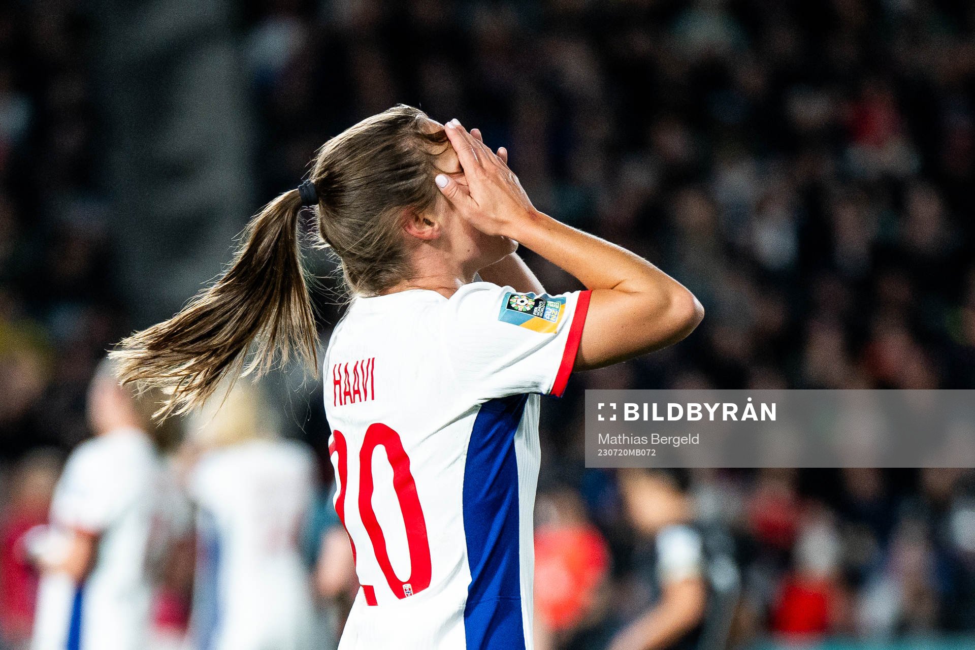 Emilie Bosshard Haavi of Norway looks dejected
