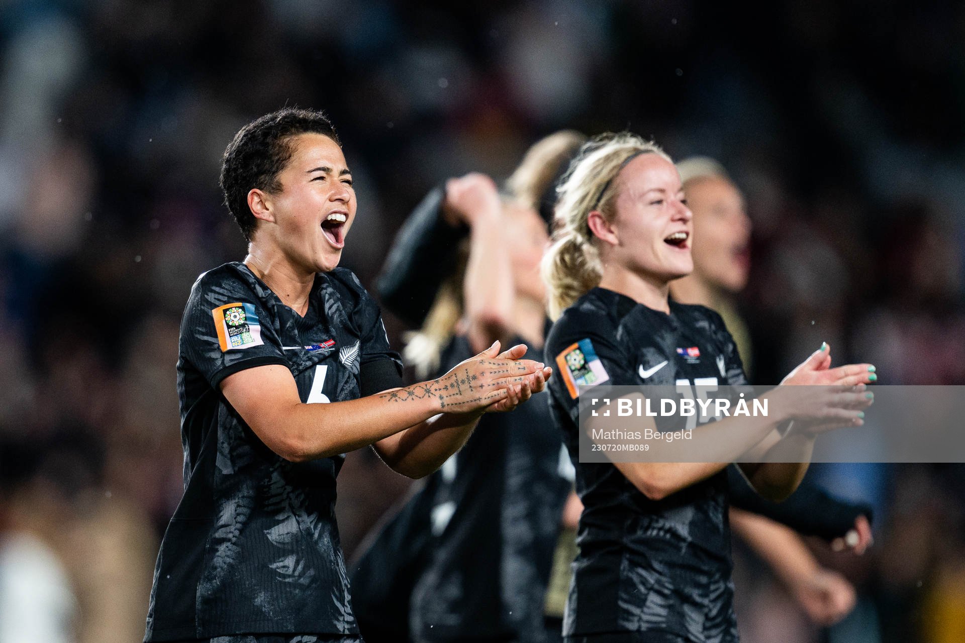 Malia Steinmetz of New Zealand celebrates