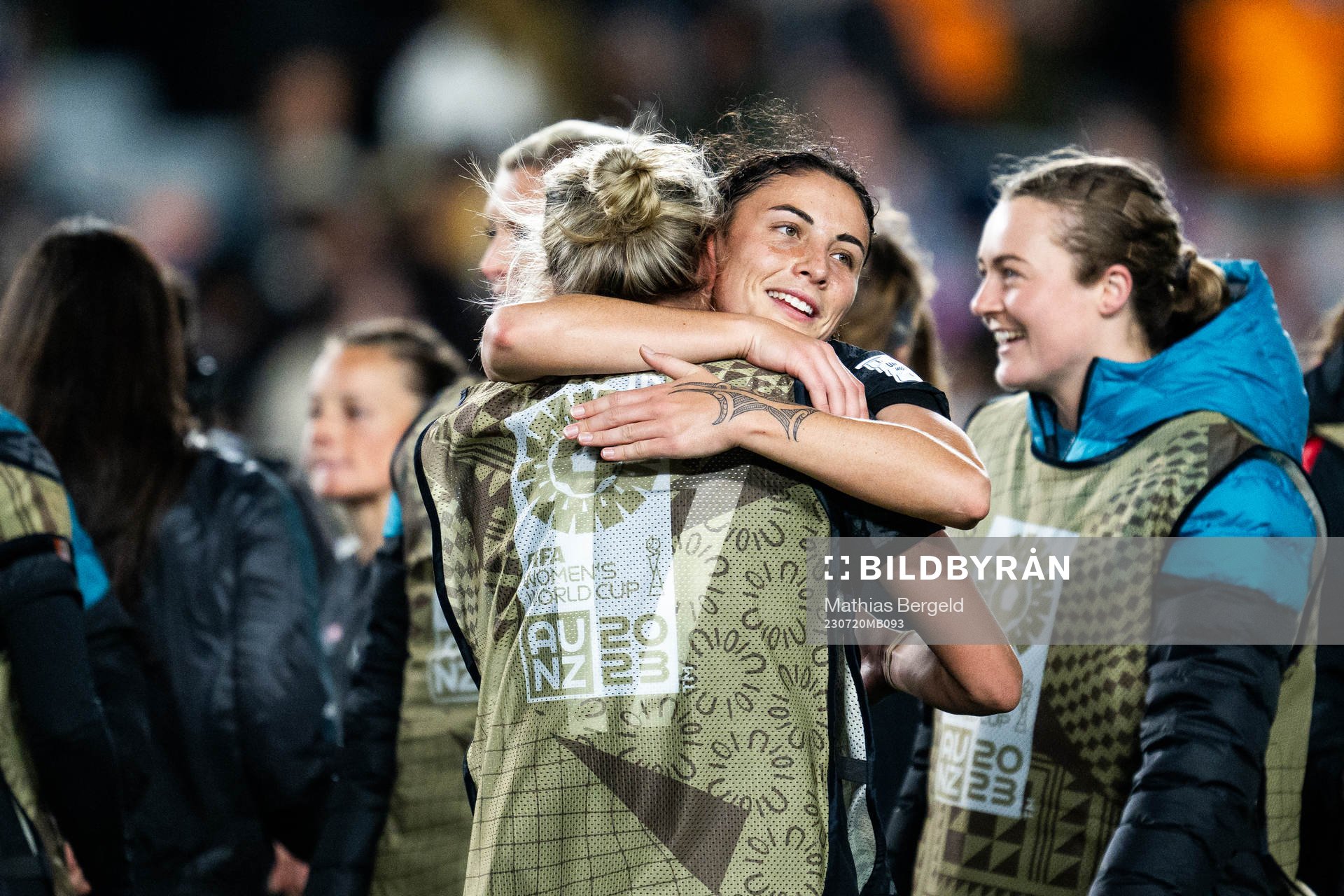 Hannah Wilkinson and Claudia Bunge of New Zealand celebrate