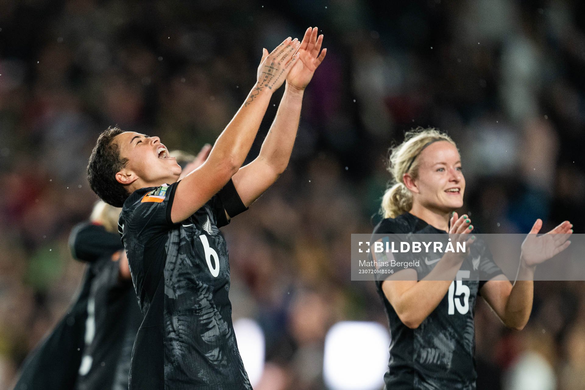 Malia Steinmetz of New Zealand celebrates
