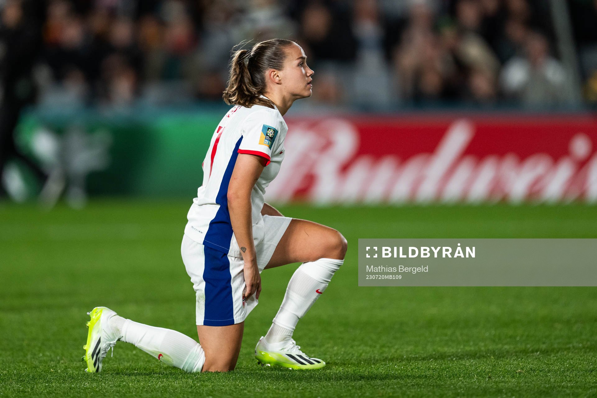 Guro Reiten of Norway looks dejected
