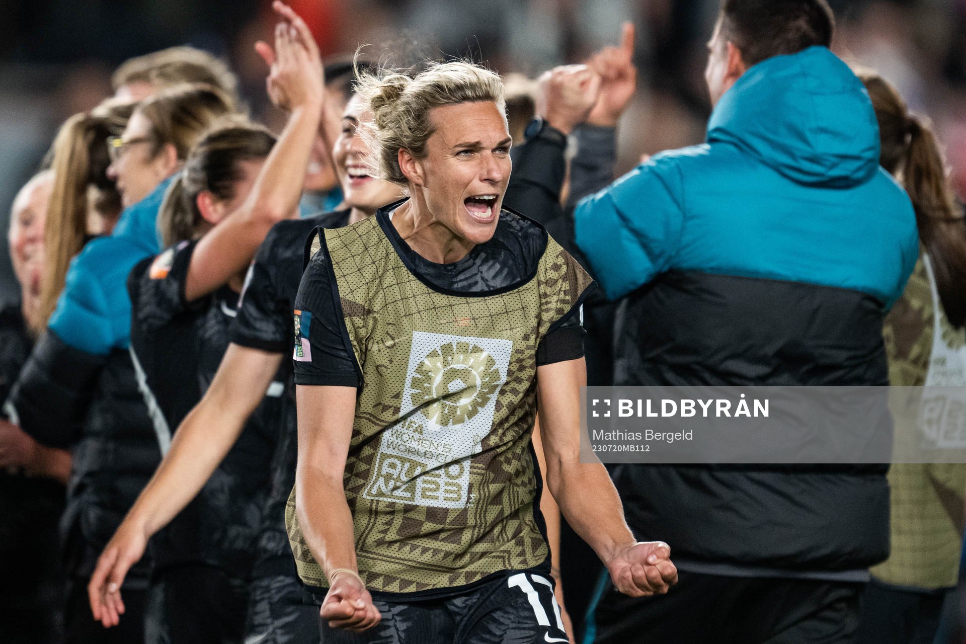 Hannah Wilkinson of New Zealand celebrates