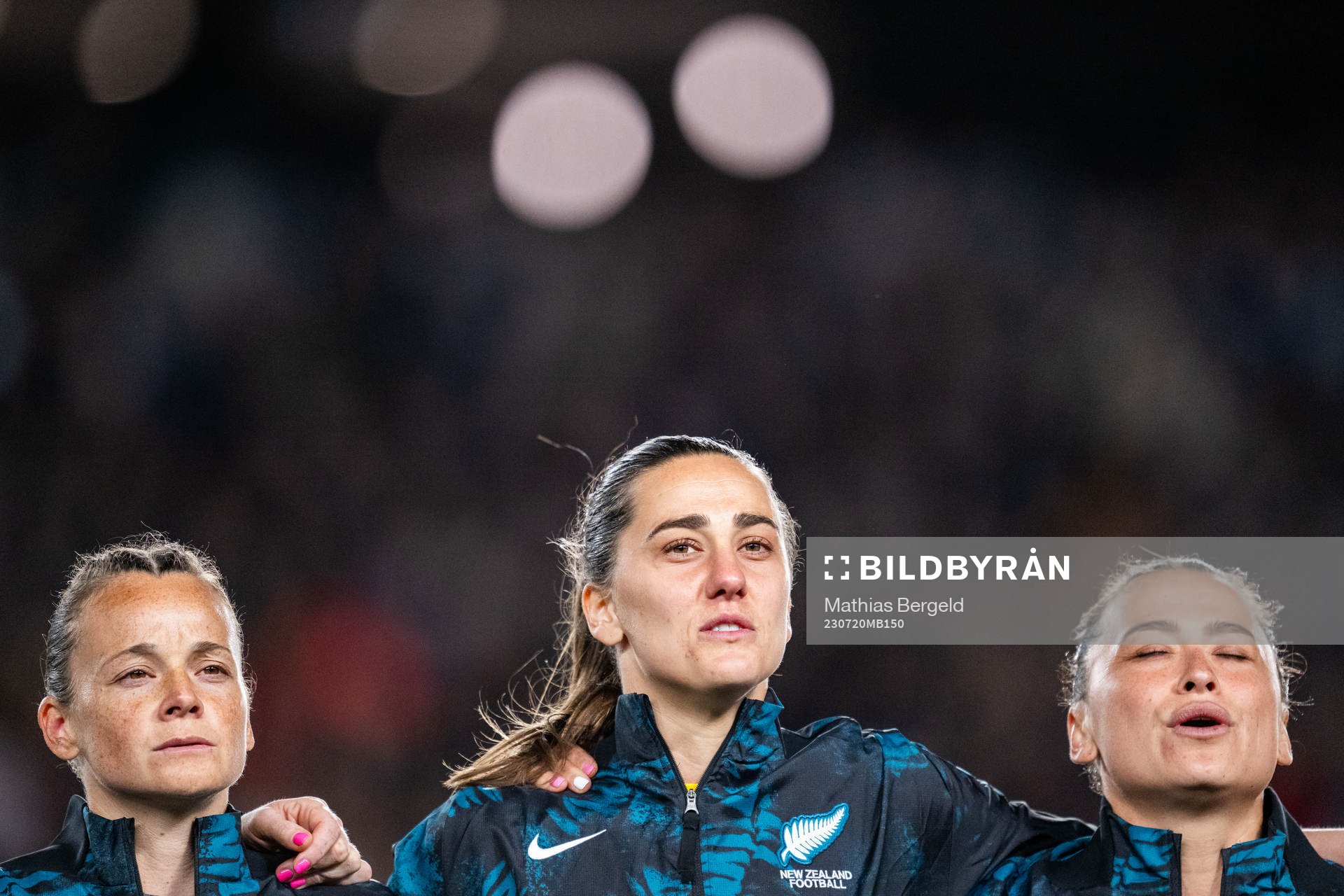 Ria Percival, goalkeeper Victoria Esson and Ali Riley of