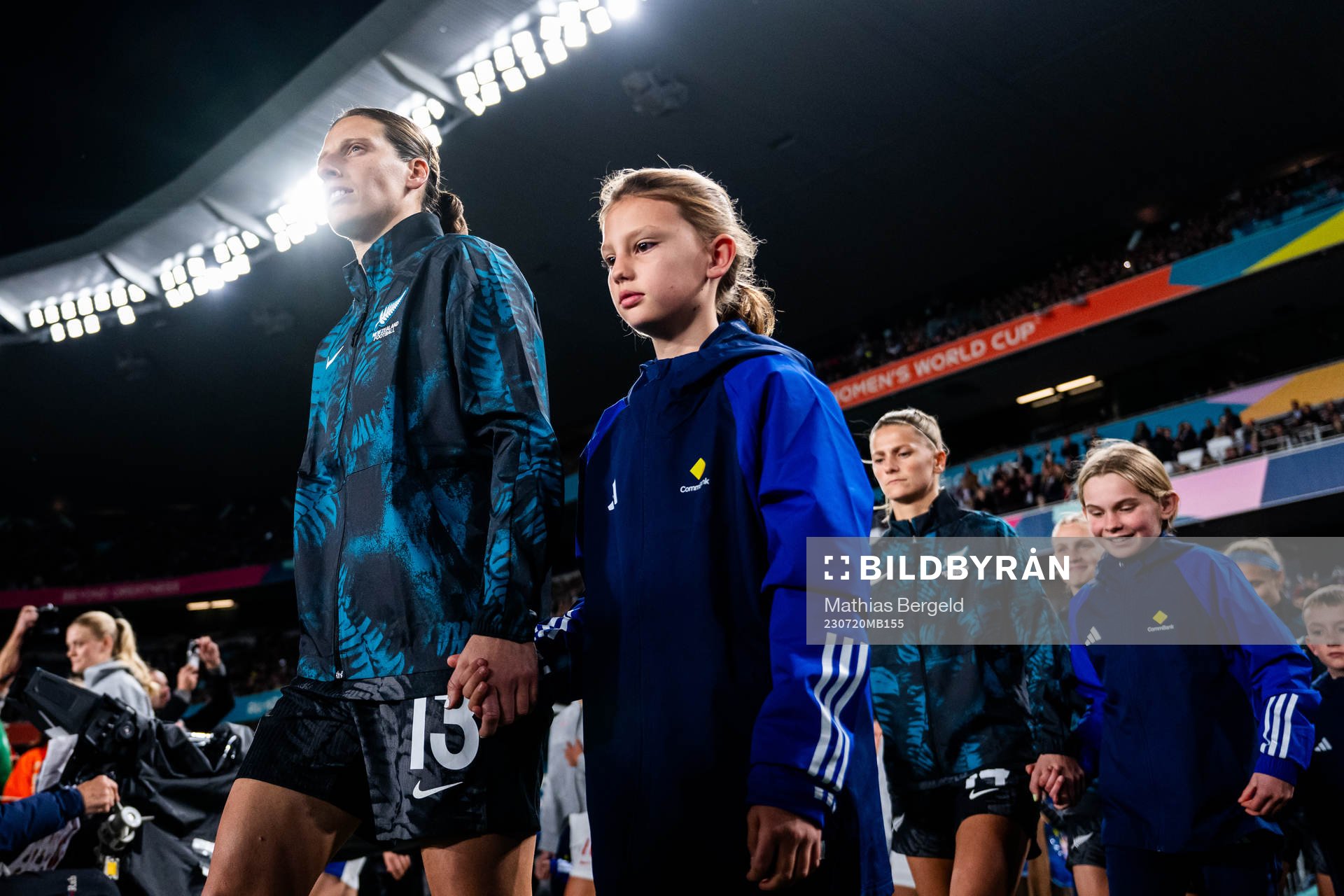 Rebekah Stott of New Zealand enters the pitch