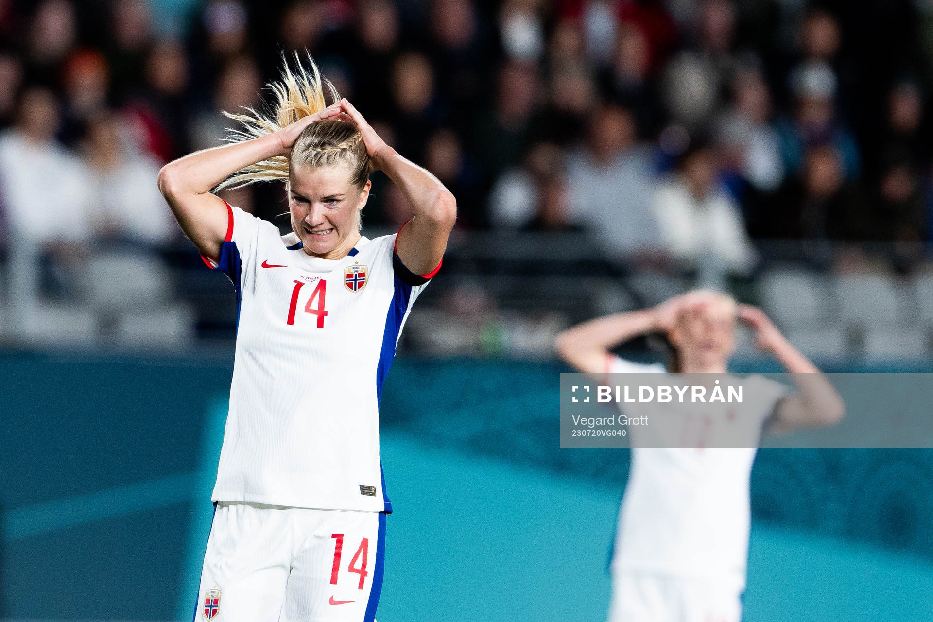 Ada Hegerberg of Norway looks dejected