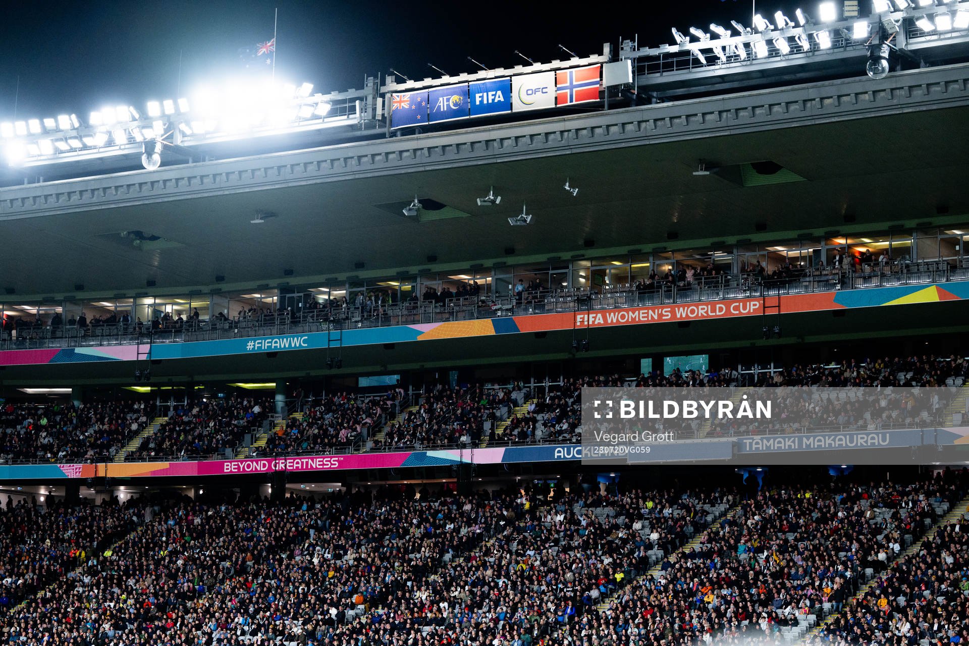 Spectators in the stand