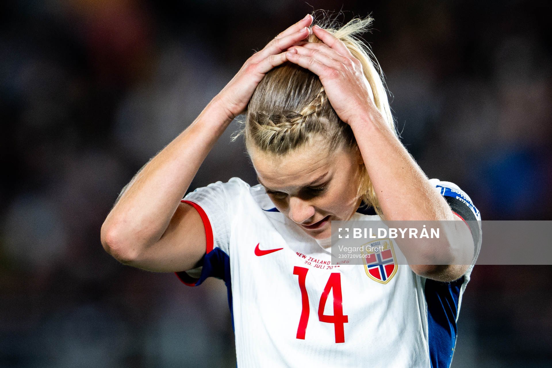 Ada Hegerberg of Norway looks dejected