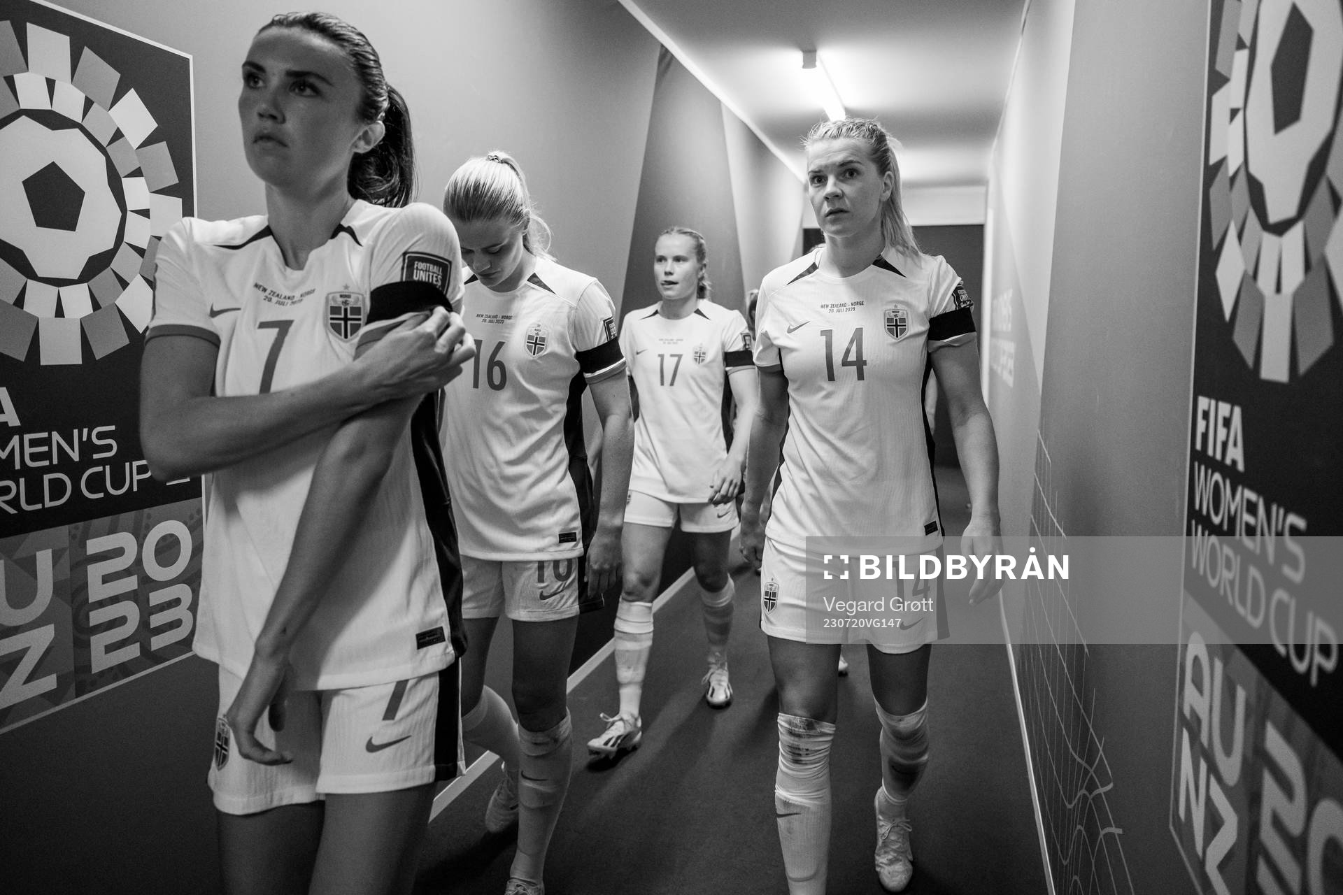 Ingrid Syrstad Engen and Ada Hegerberg of Norway at