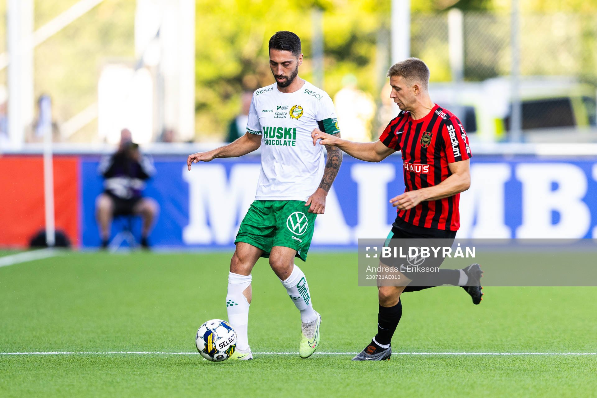 Hammarbys Nahir Besara och Brommapojkarnas Ludvig Fritzson