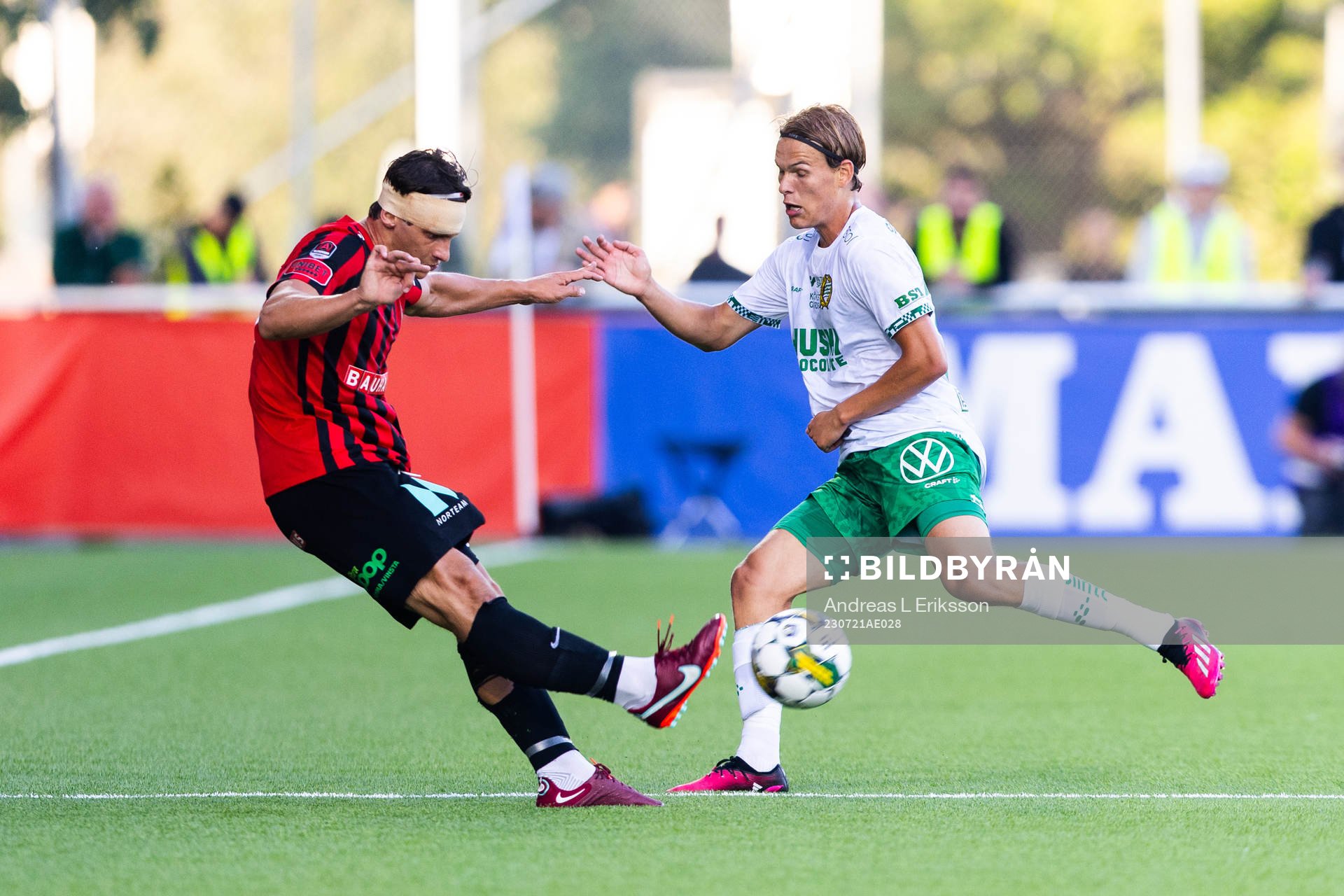 under fotbollsmatchen i Allsvenskan mellan Brommapojkarna