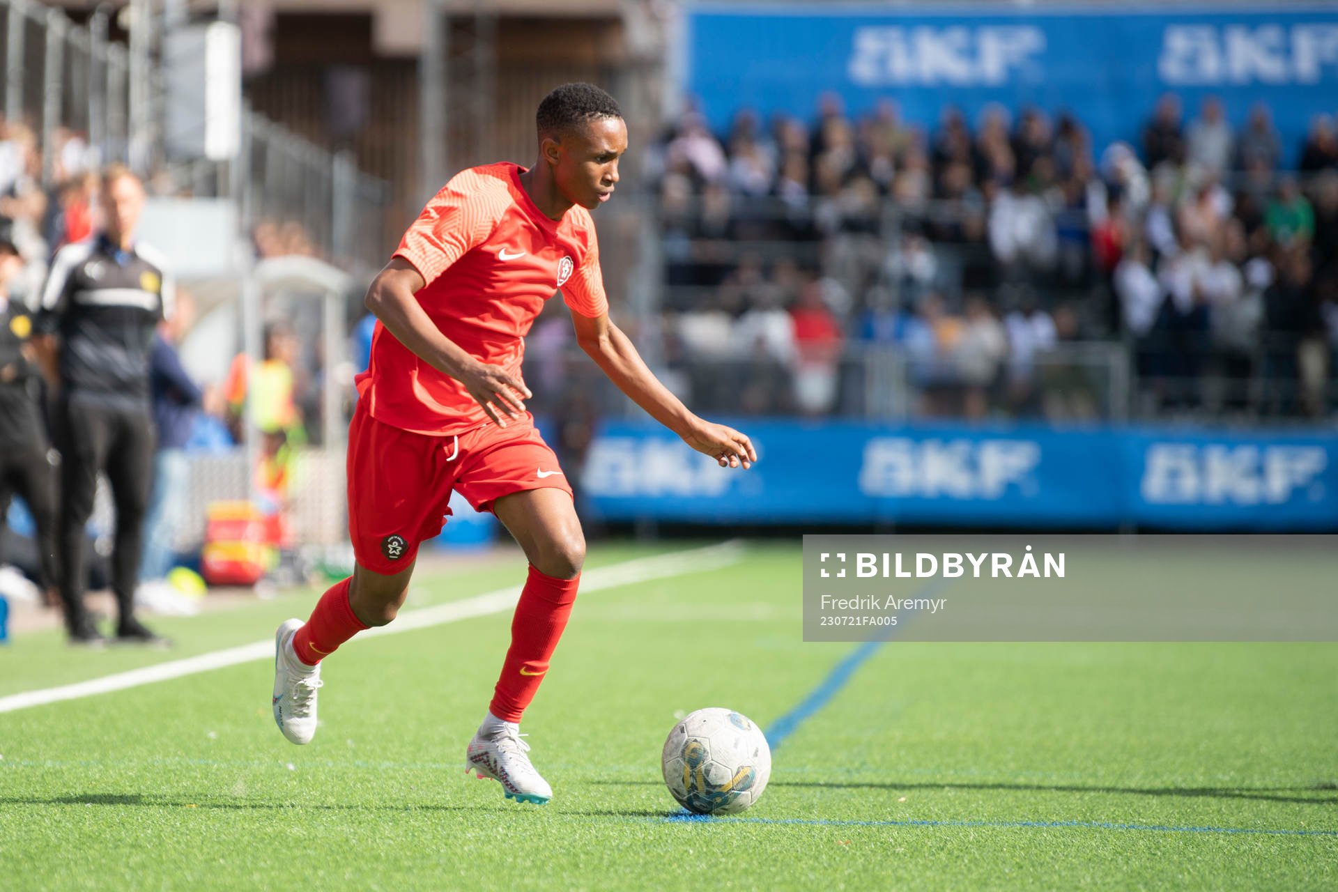 En spelare i Right to Dream under Gothia Cup den 21 juli 2023 i Göteborg. 