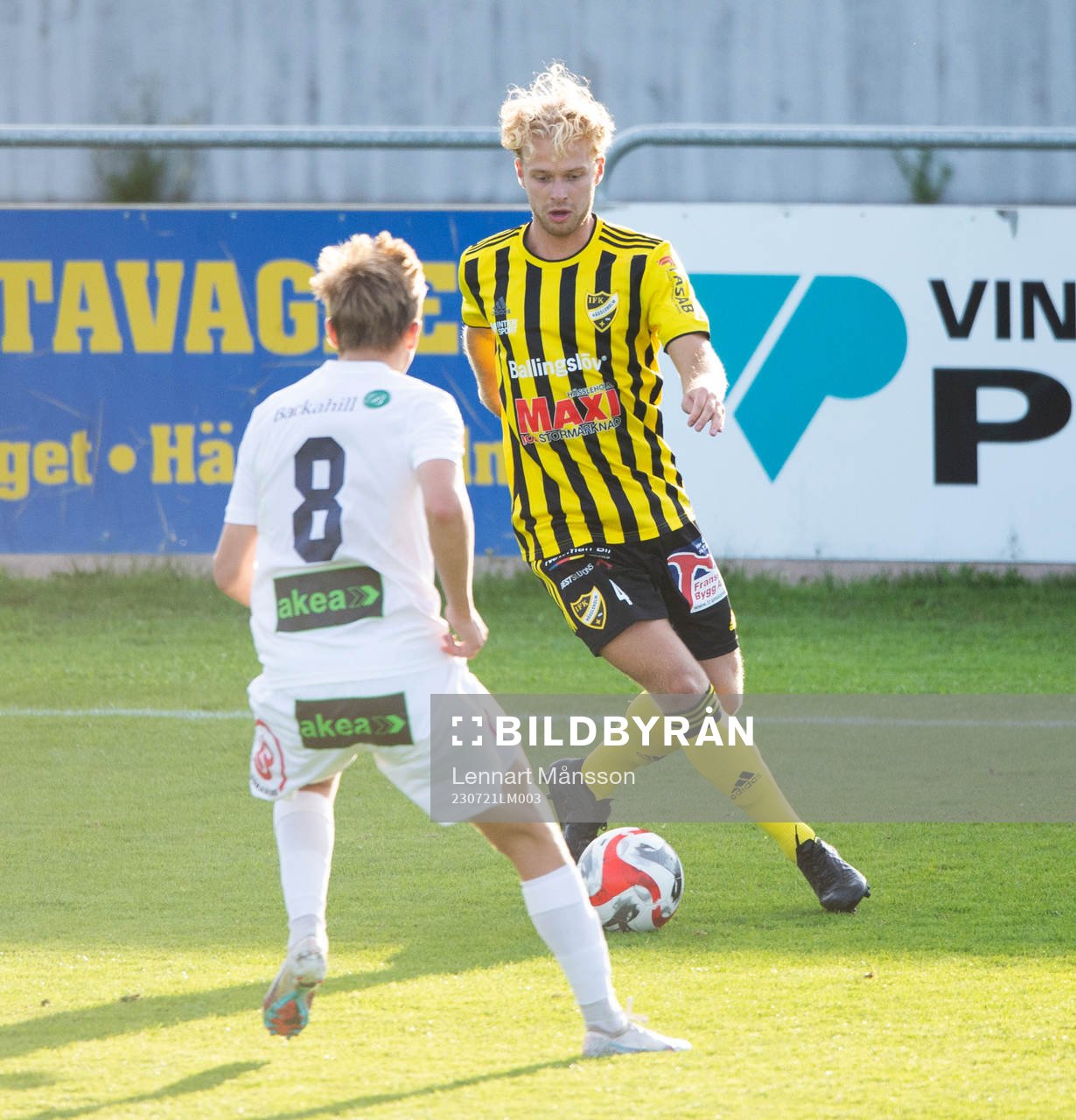 IFK Hässleholms Victor Holmberg i träningsmatchen mellan