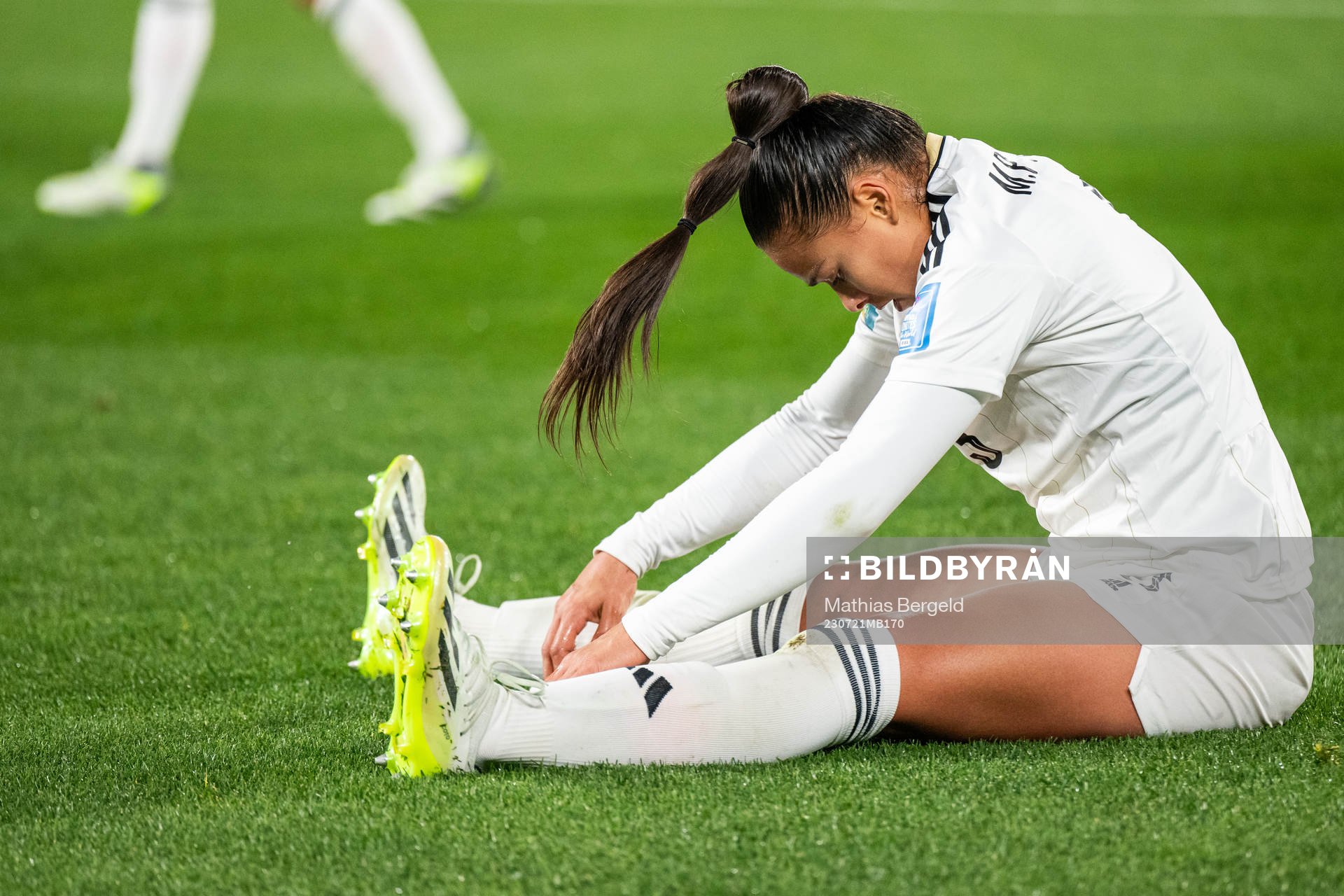 Maria Paula Coto of Costa Rica looks dejected