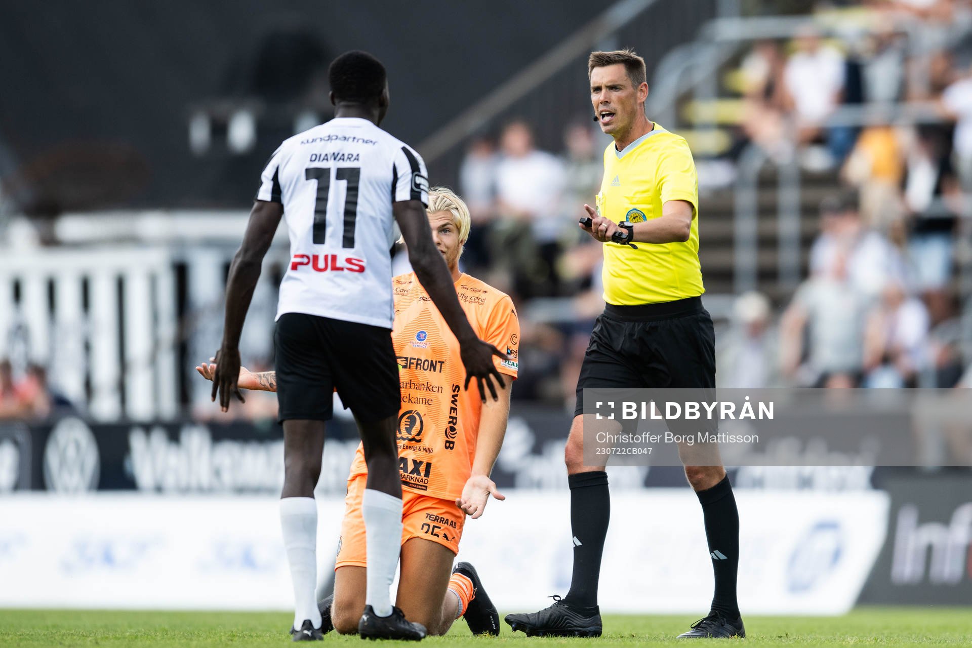 Landskronas Ousmane Diawara reagerarmot Domare Magnus