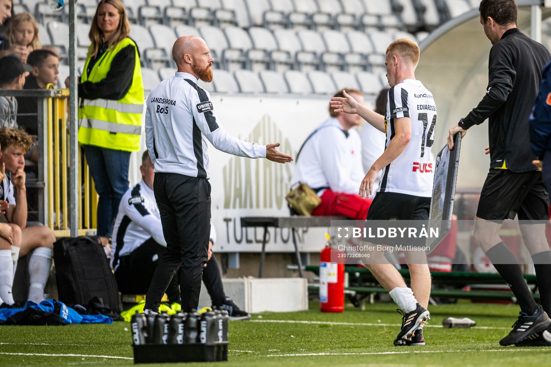 Landskronas assisterande tränare Max Mölder och David
