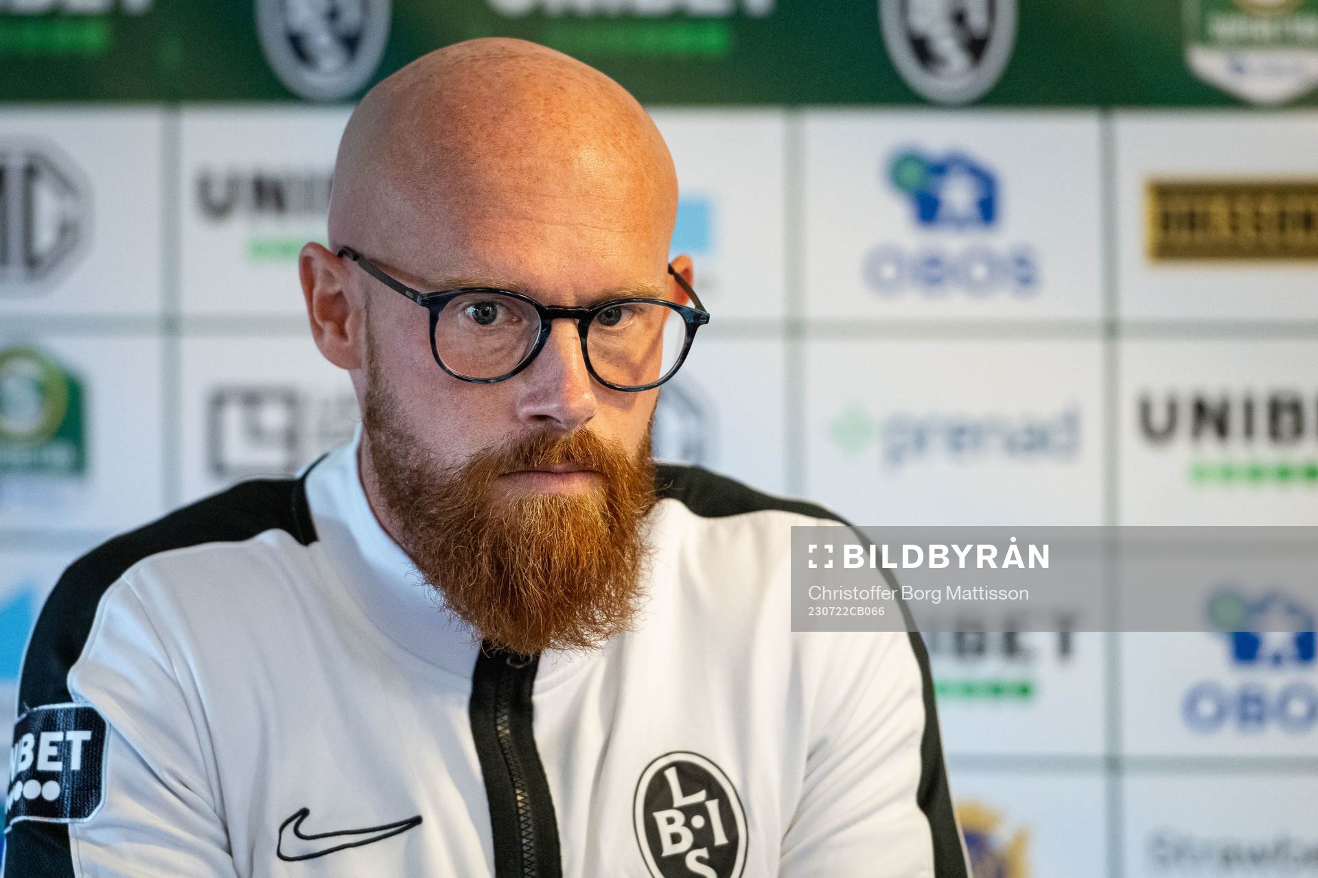 Landskronas assisterande tränare Max Mölder vid en
