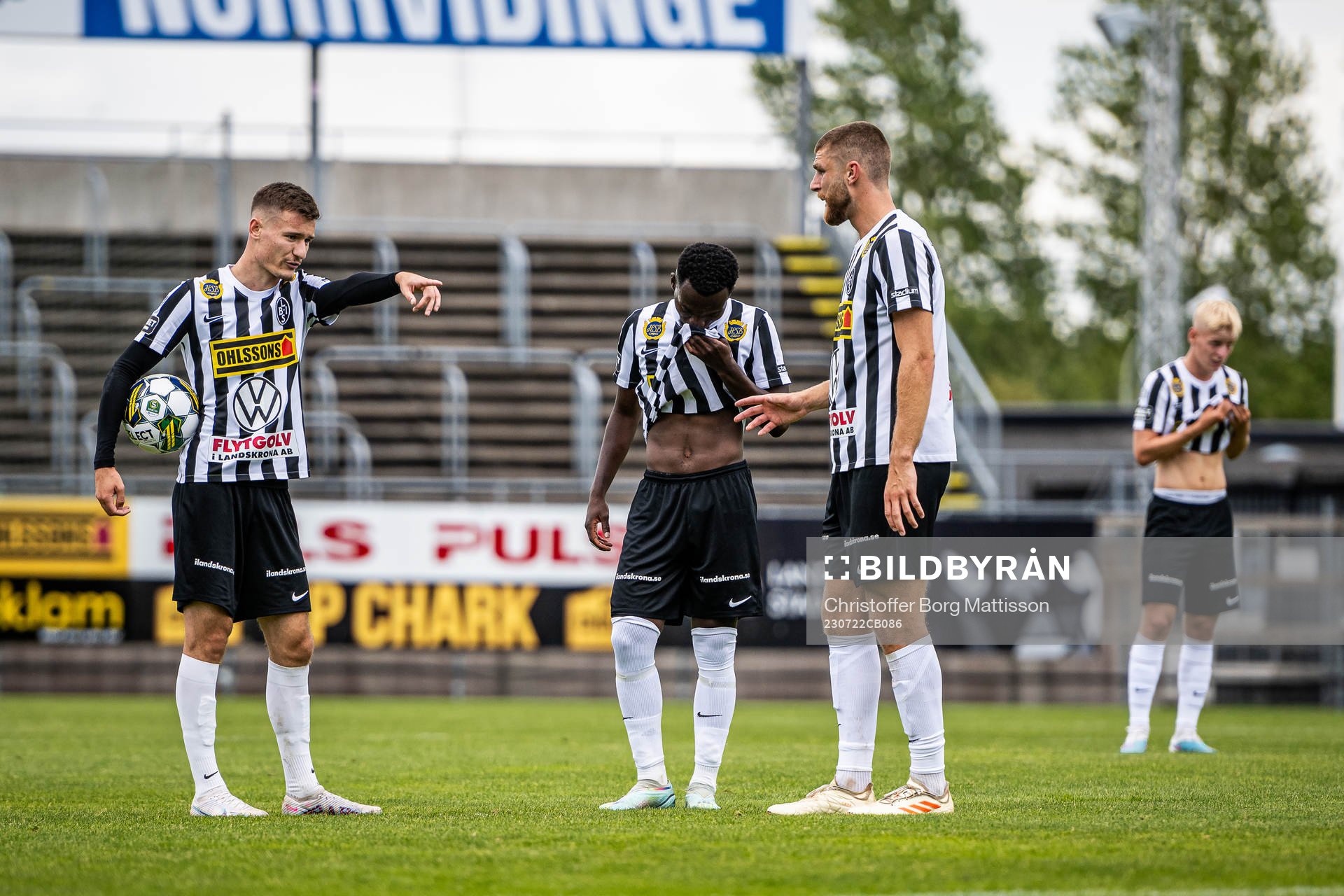 Landskronas Robin Dzabic, Kofi Asare och Erik Hedenquist