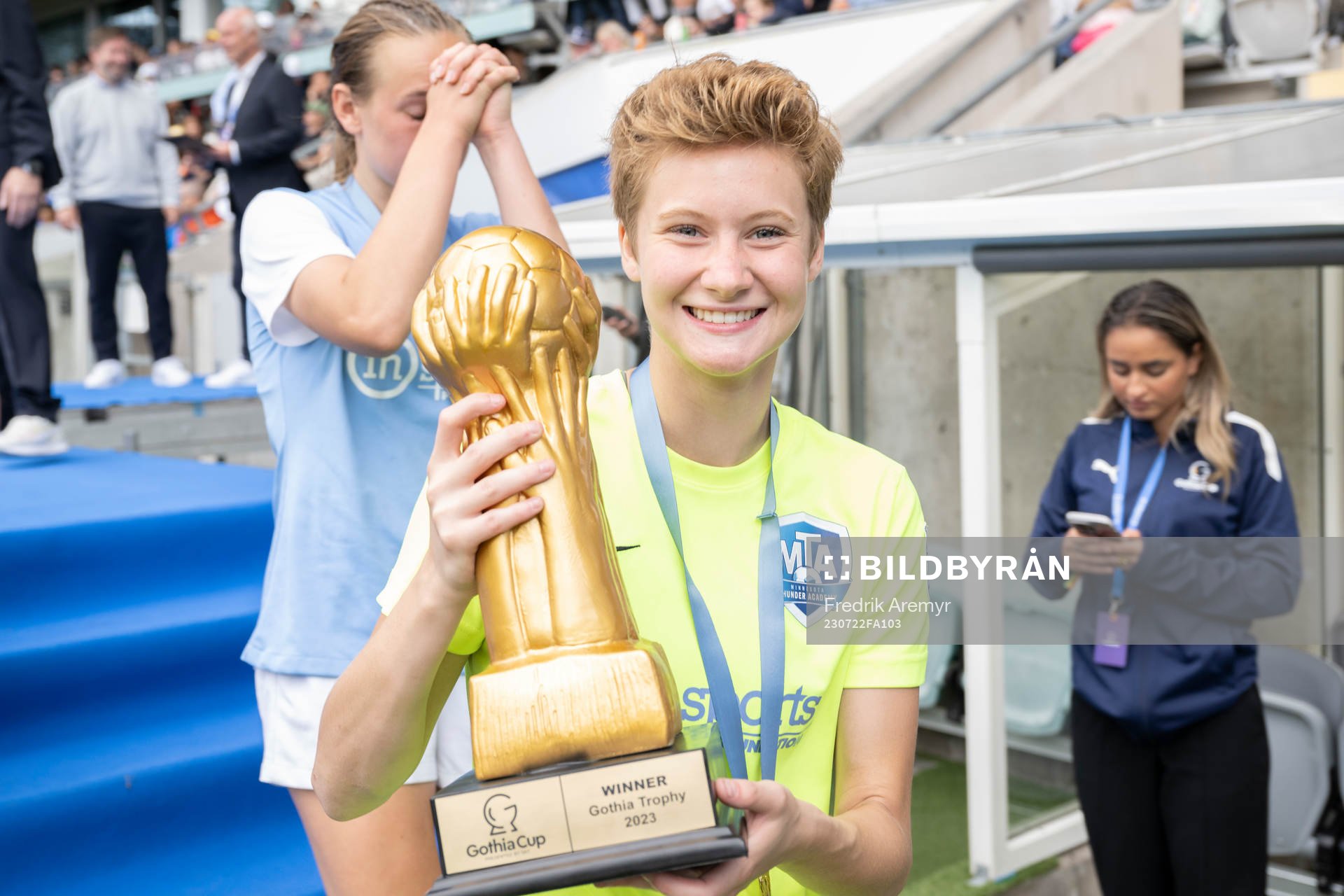 Målvakten i Minnesota Thunder Academy jublar