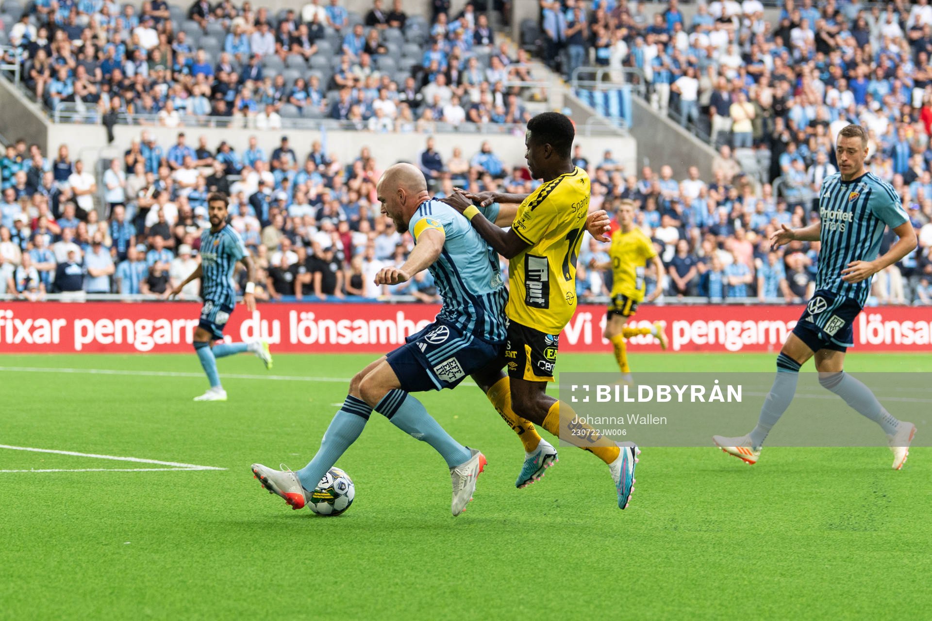 Djurgårdens Marcus Danielson och Elfsborgs Michael Baidoo