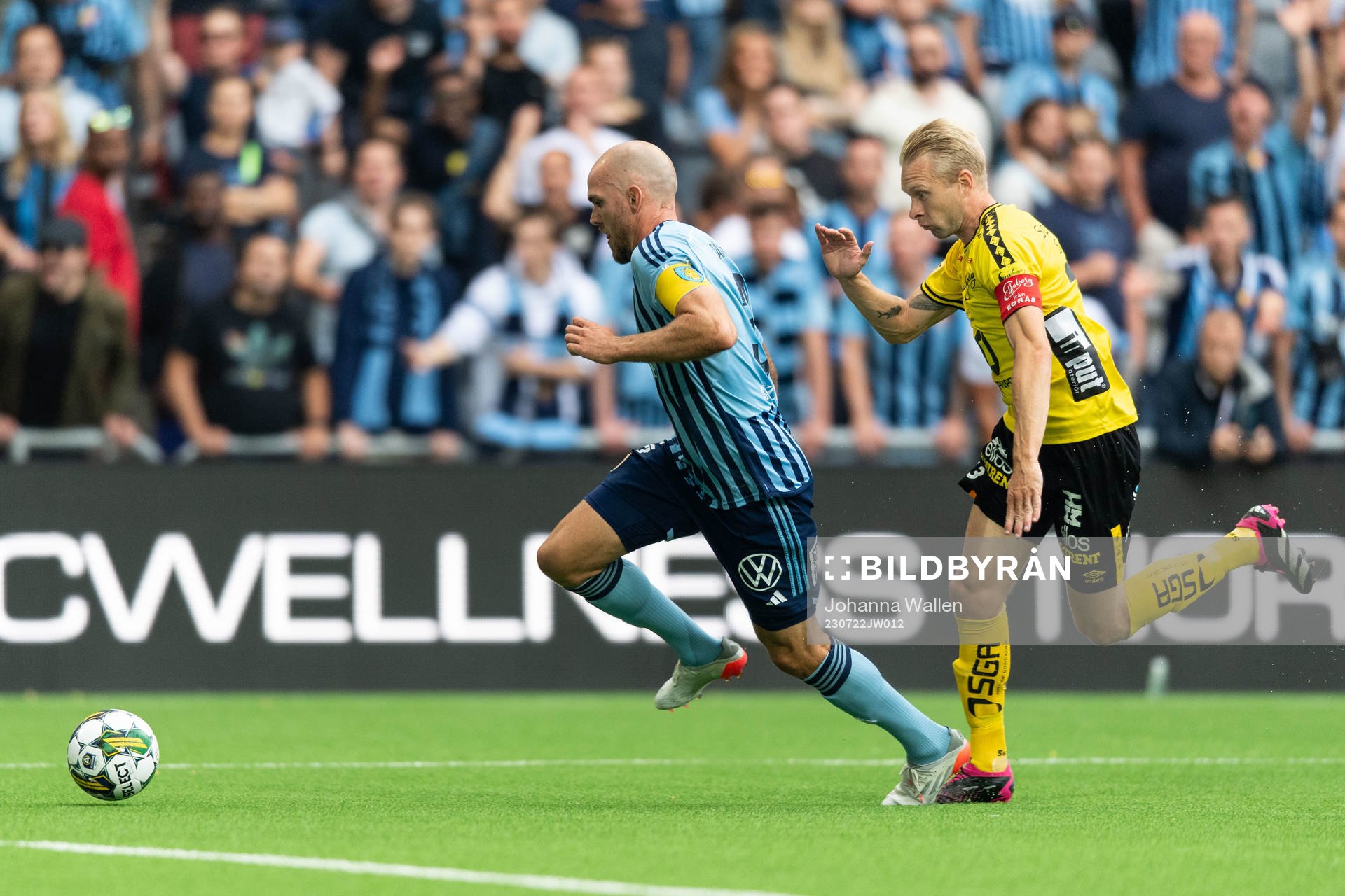 Djurgårdens Marcus Danielson och Elfsborgs Johan Larsson
