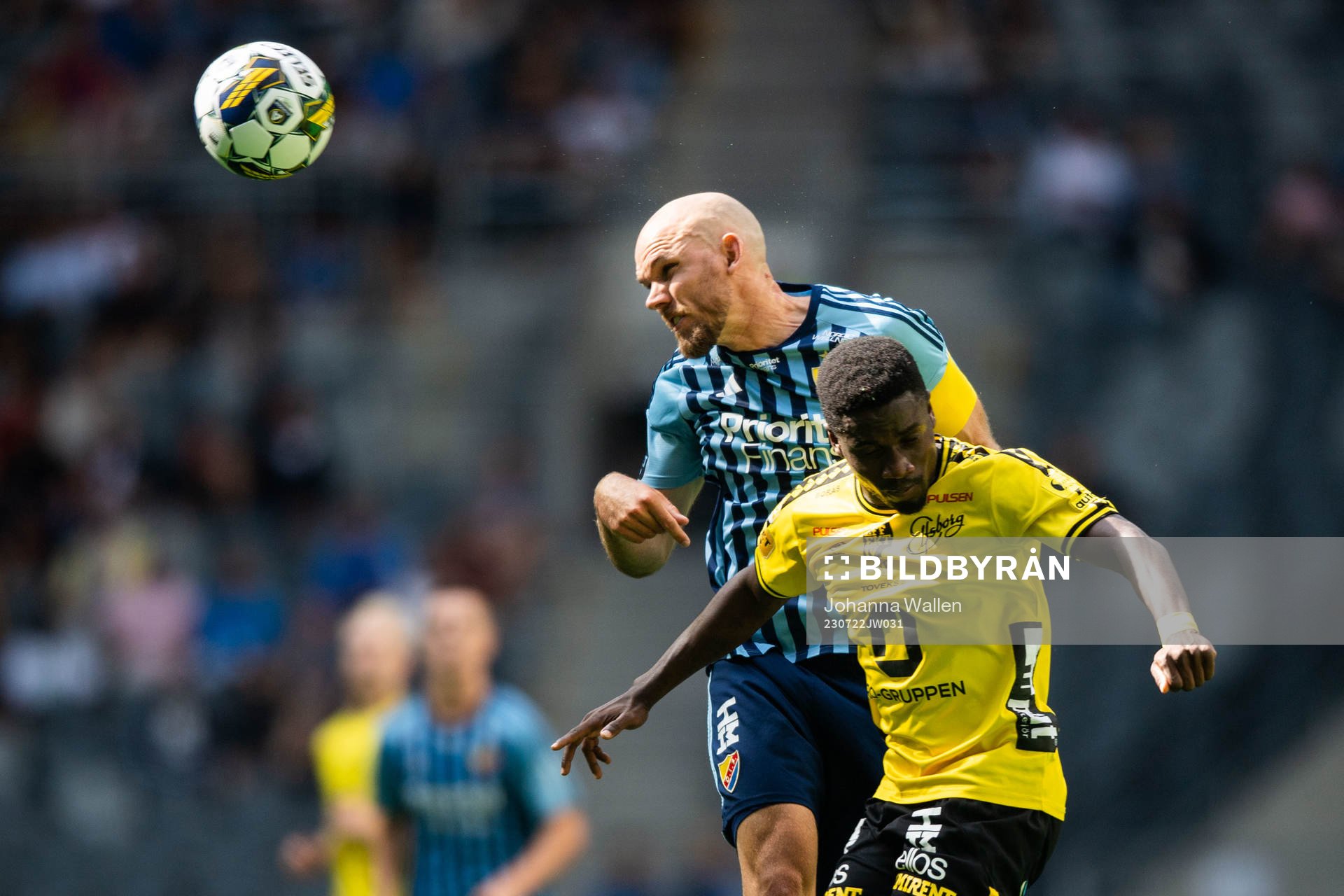 Djurgårdens Marcus Danielson och Elfsborgs Michael Baidoo