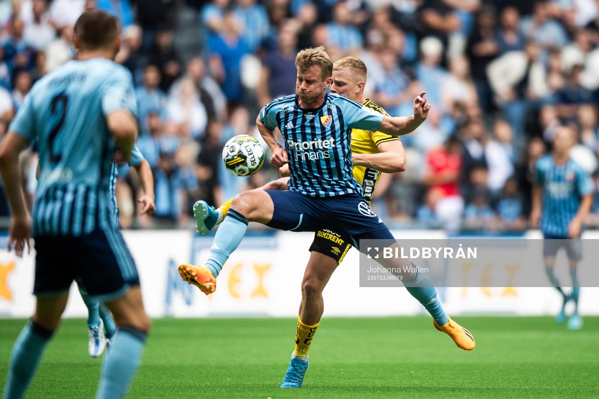 Djurgårdens Rasmus Schuller och Elfsborgs Jeppe Møldrup