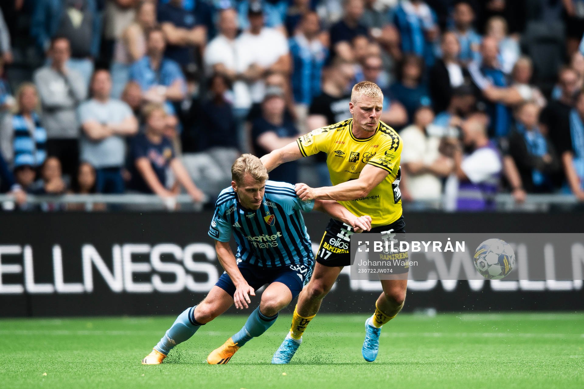 Djurgårdens Rasmus Schuller och Elfsborgs Jeppe Møldrup