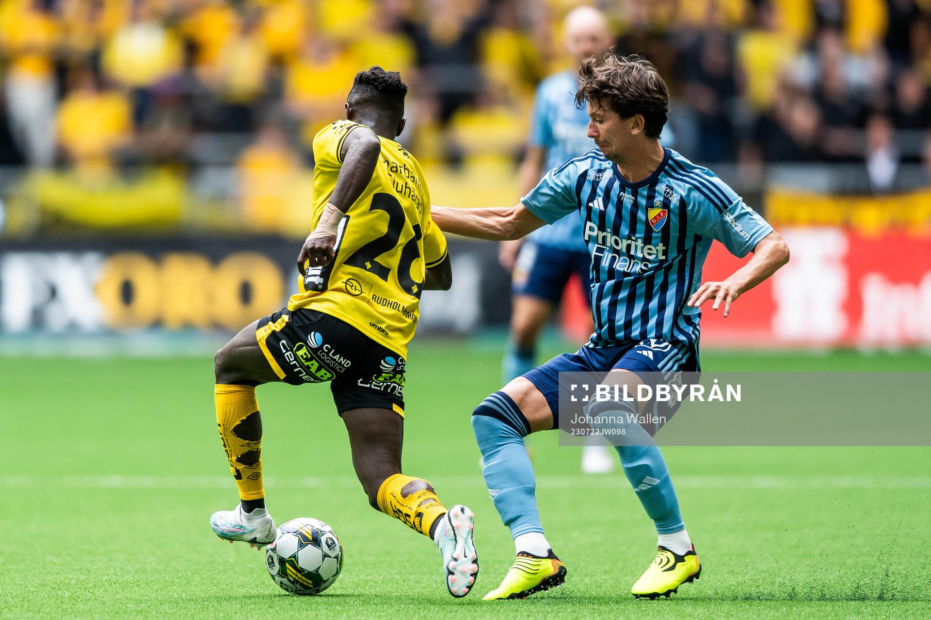 Elfsborgs Emmanuel Boateng och Djurgårdens Gustav Wikheim