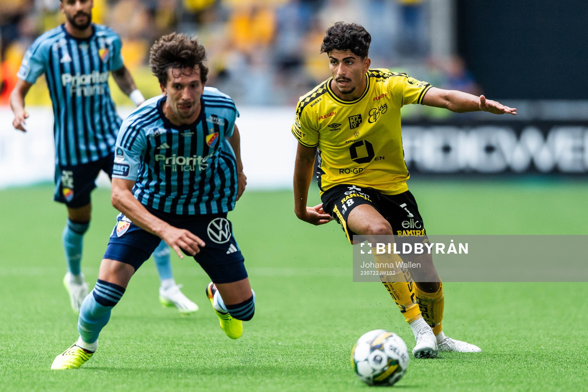 Djurgårdens Gustav Wikheim och Elfsborgs Ahmed Qasem