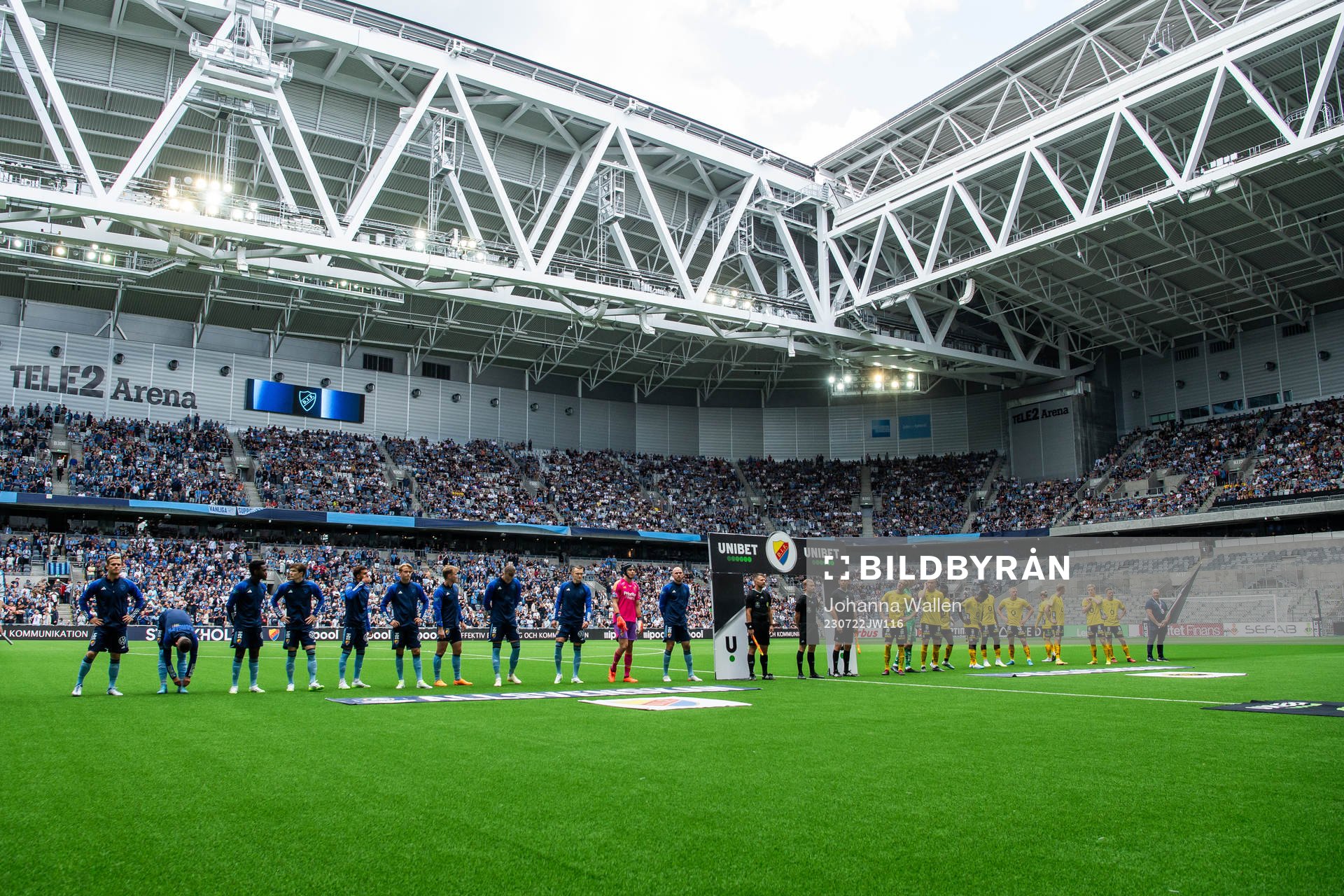 Djurgårdens och Elfsborgs spelare
