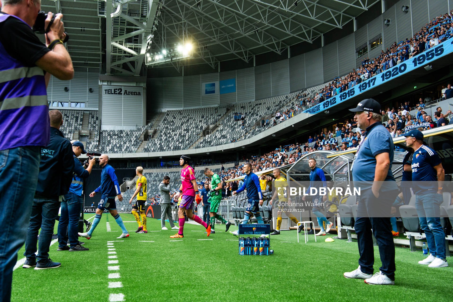 Djurgårdens och Elfsborgs spelare