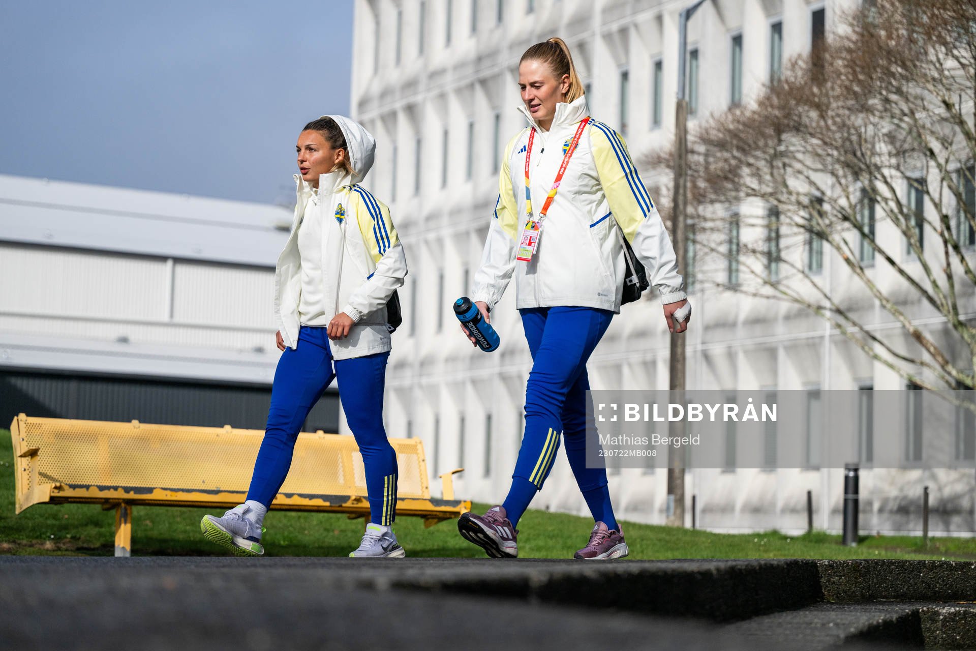 Johanna Rytting Kaneryd and goalkeeper Tove Enblom of the